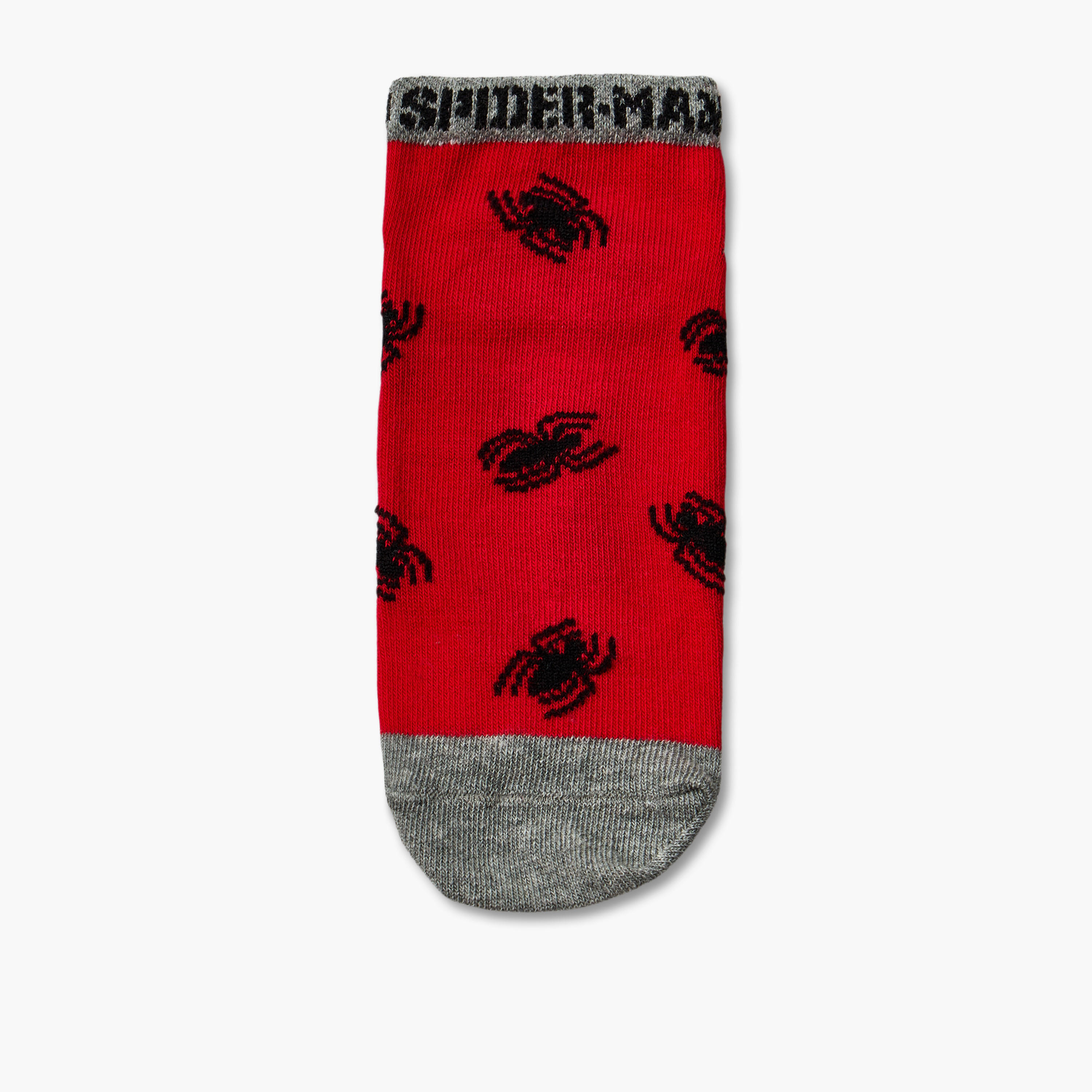 Pack of 5 Marvel Ankle Length Boys Socks with Spider-Man Print-boys-accessories-socks-image-6