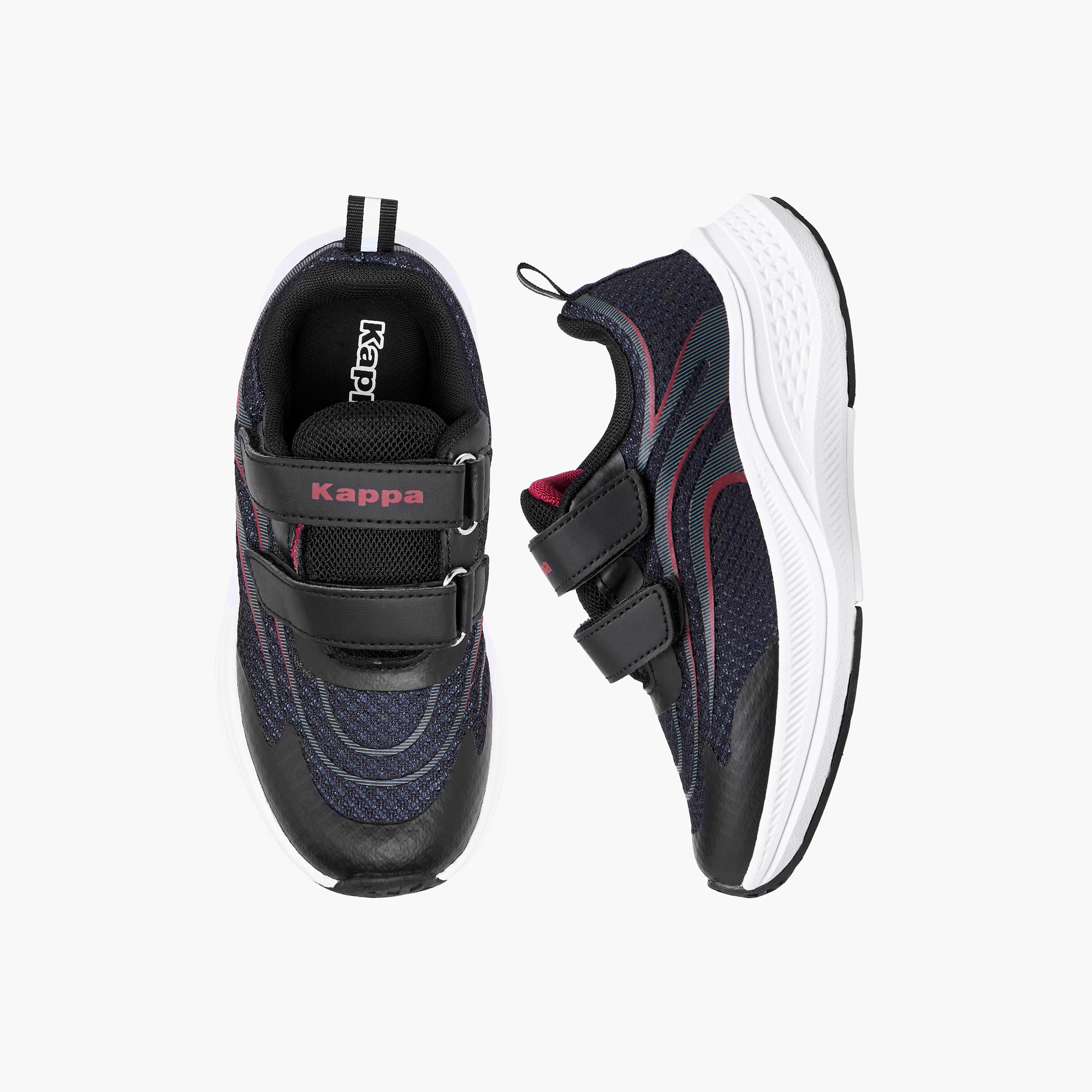Kappa Boys' Textured Sports Shoes with Hook and Loop Closure-sports-boys-shoes-image-1