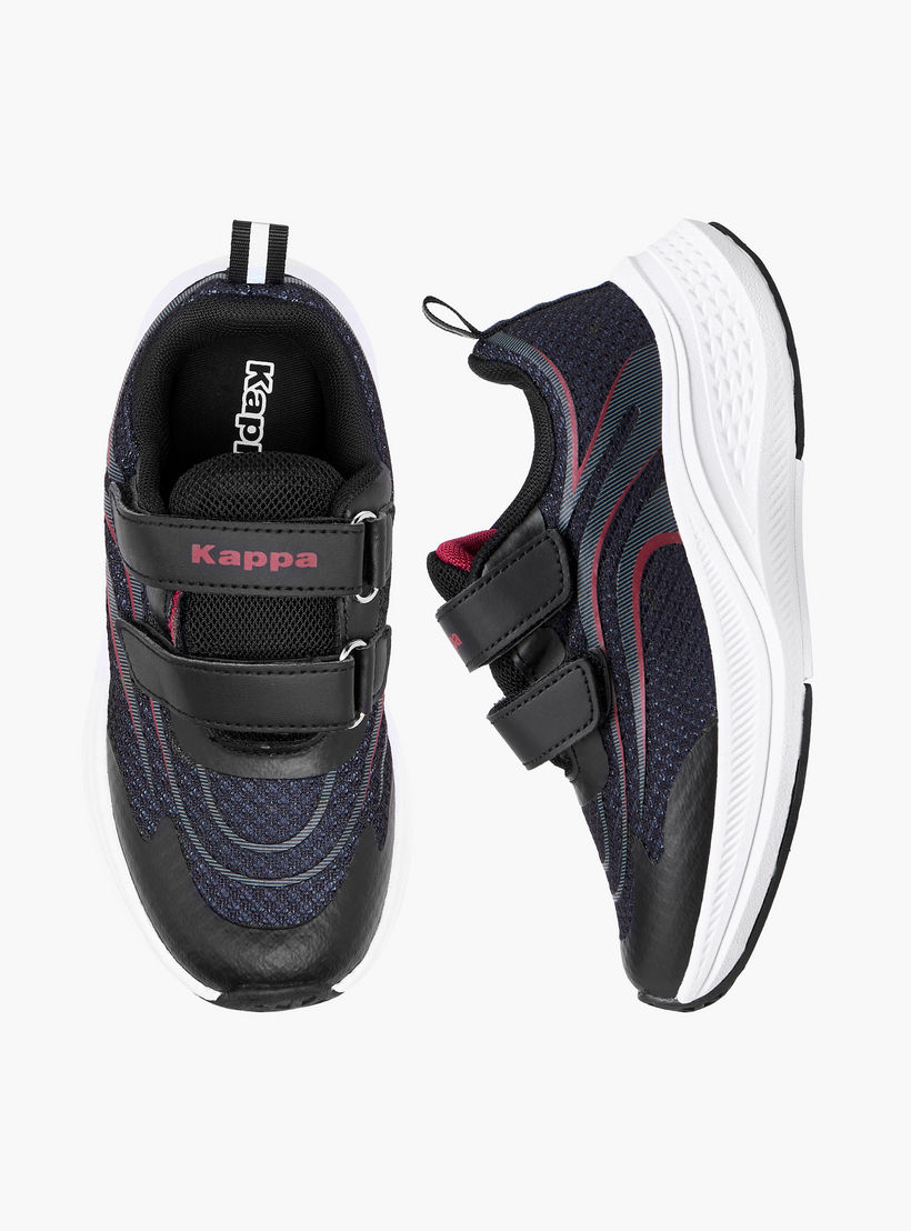 Kappa Boys' Textured Sports Shoes with Hook and Loop Closure-sports-boys-shoes-image-1