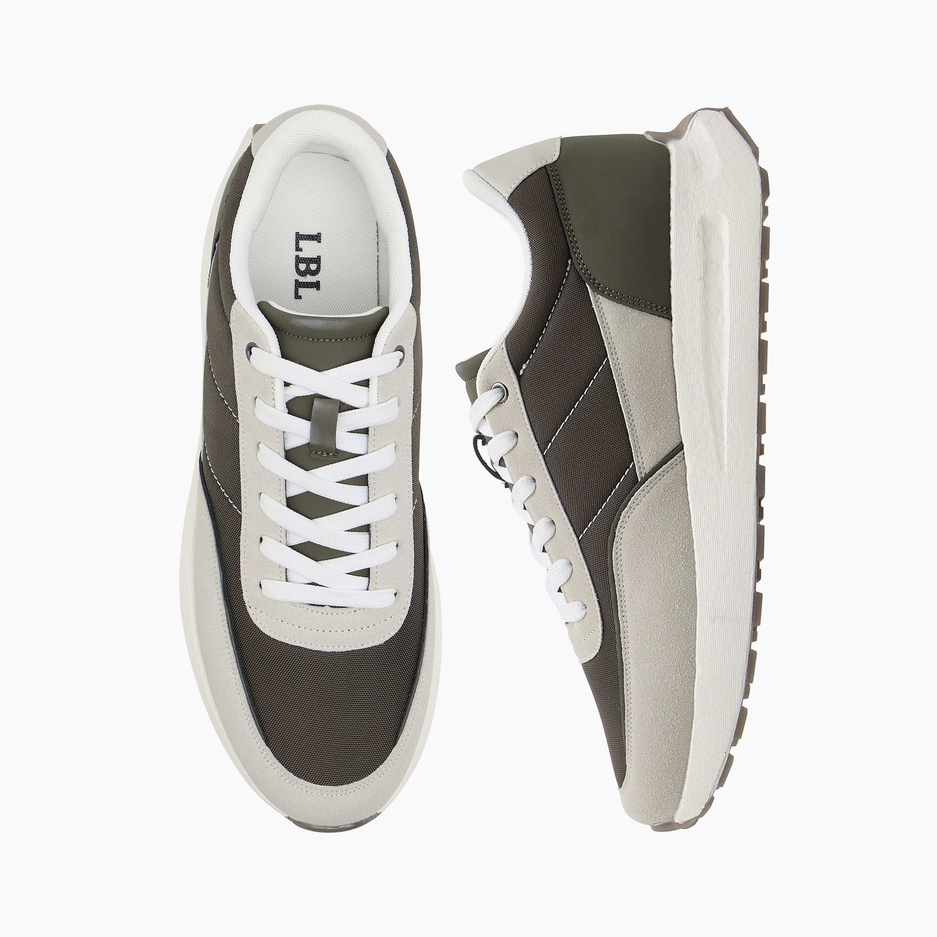 LBL by Shoexpress Panelled Sneakers with Lace-Up Closure-men-shoes-sneakers-image-1