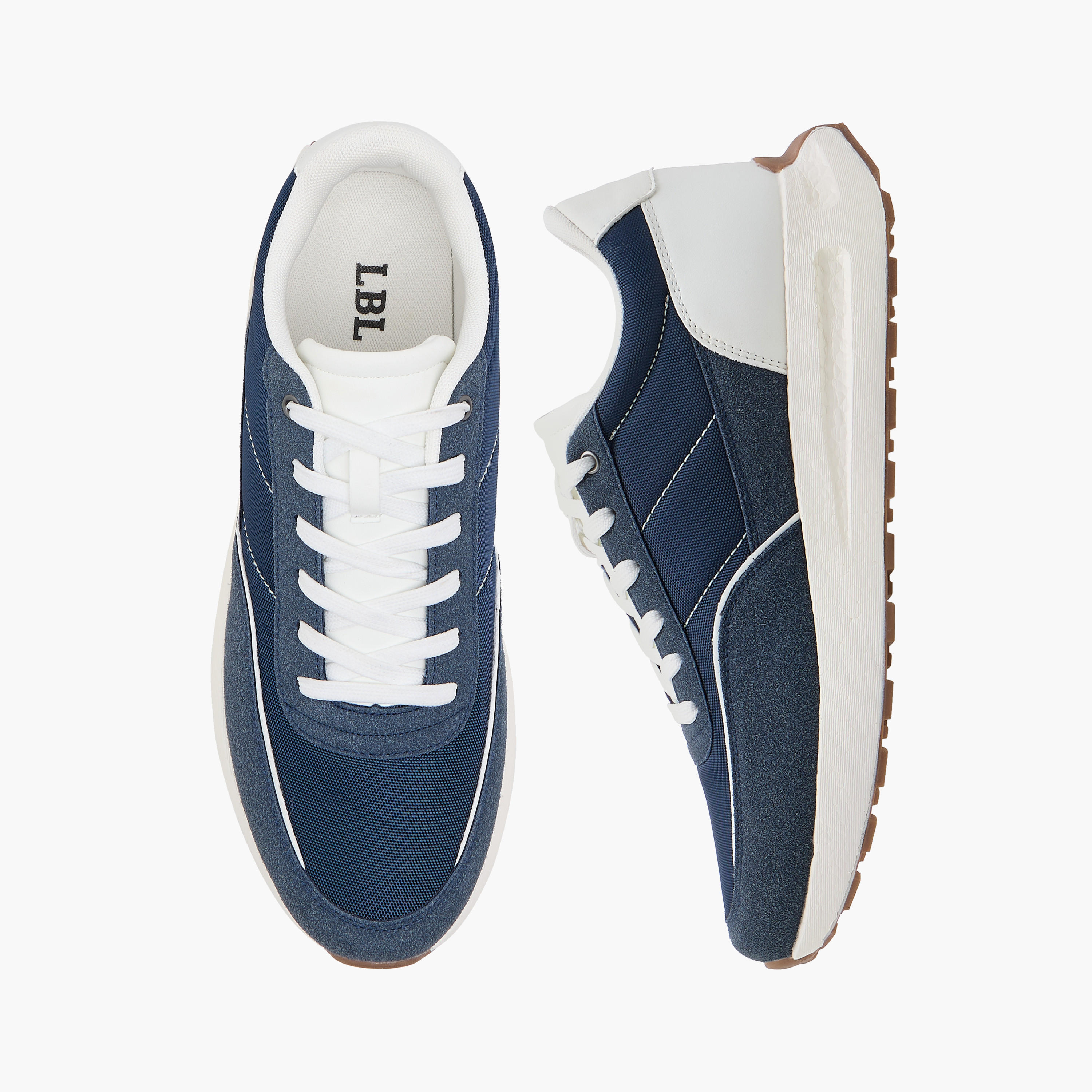حذاء سنيكرز بِألواح ورباط إغلاق من إل بي إل من شو إكسبرس-men-shoes-sneakers-image-1