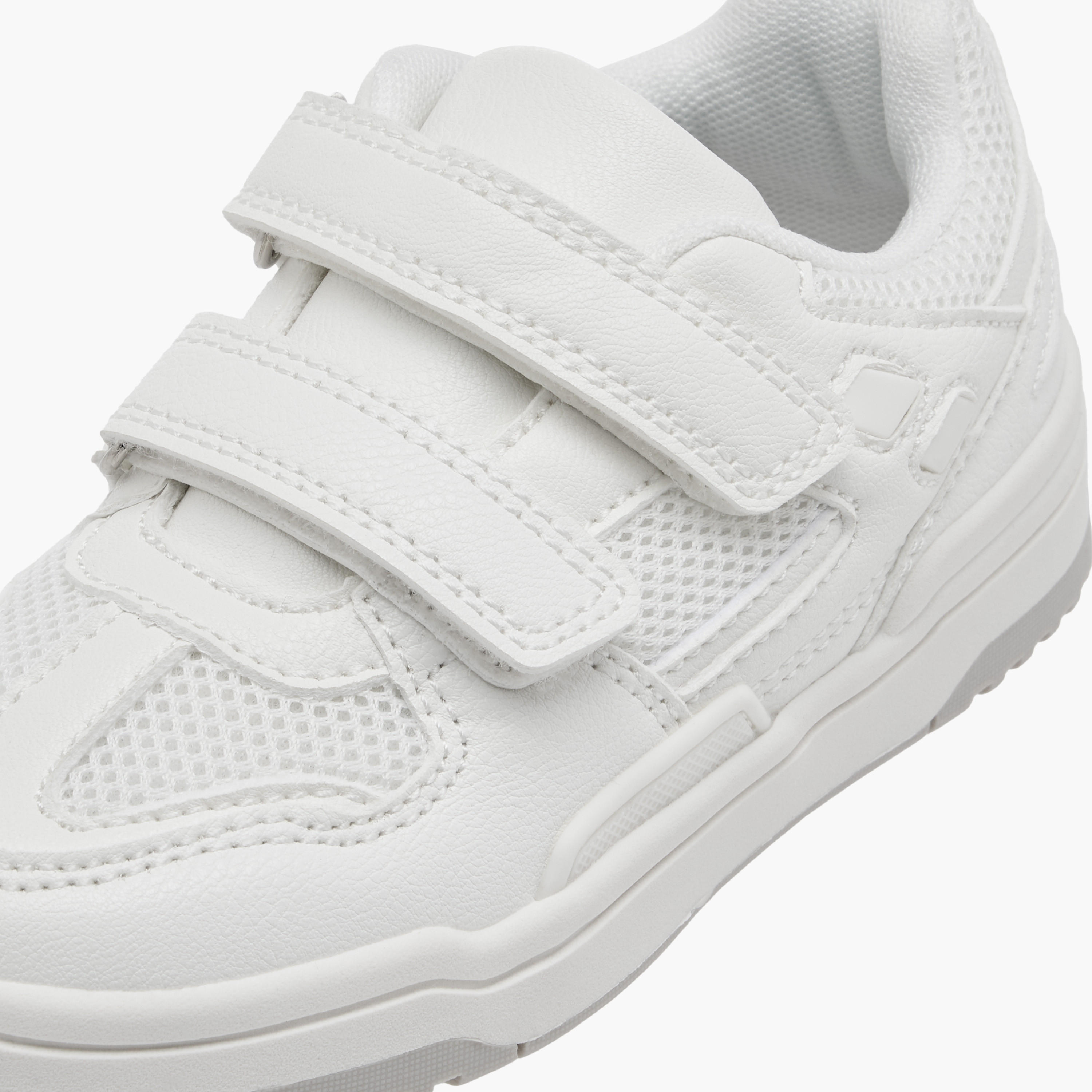 Juniors Kids Panelled Sneakers with Hook and Loop Closure-boys-shoes-schoolshoes-image-4