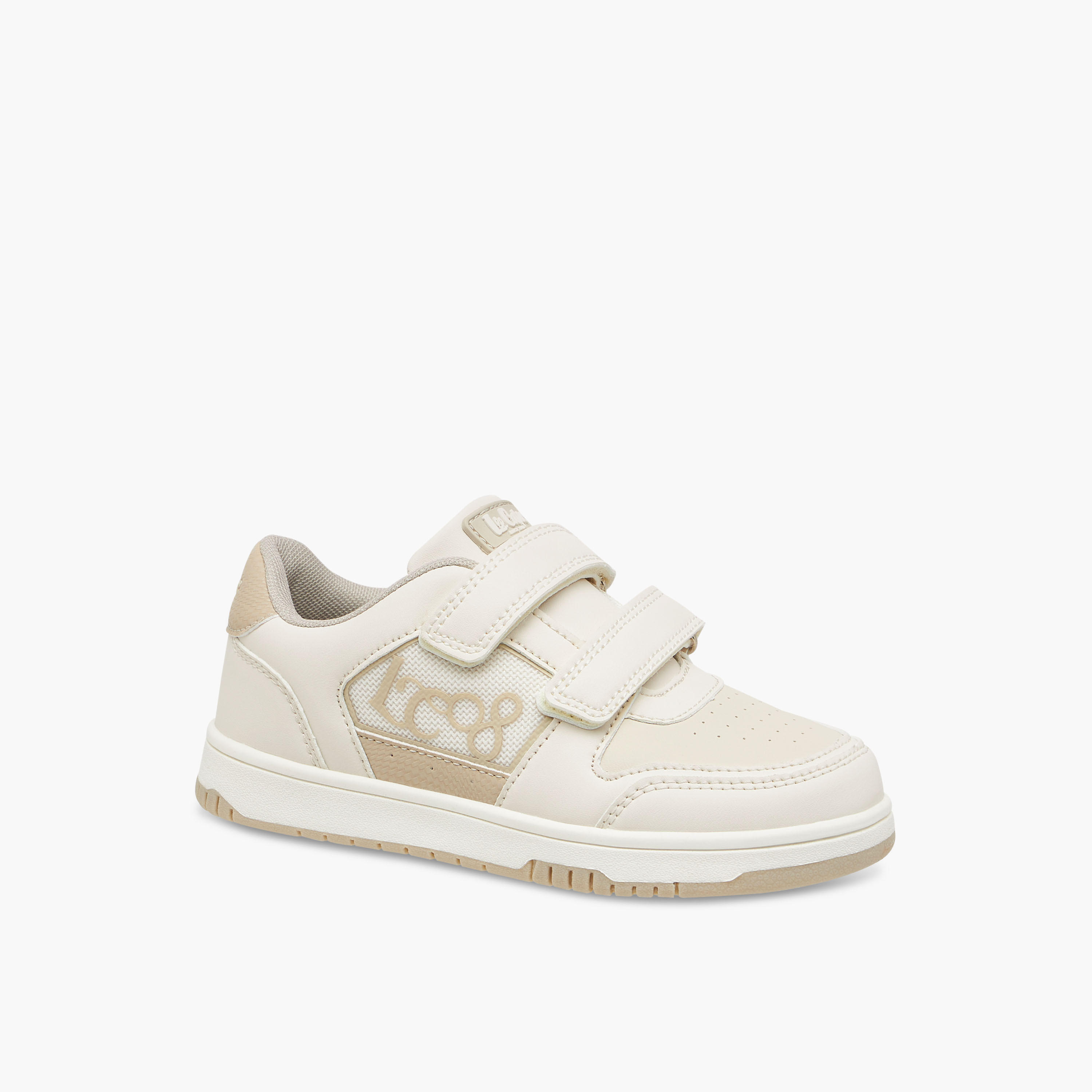 Lee Cooper Kids' Logo Applique Sneakers with Hook and Loop Closure-boys-shoes-schoolshoes-image-2