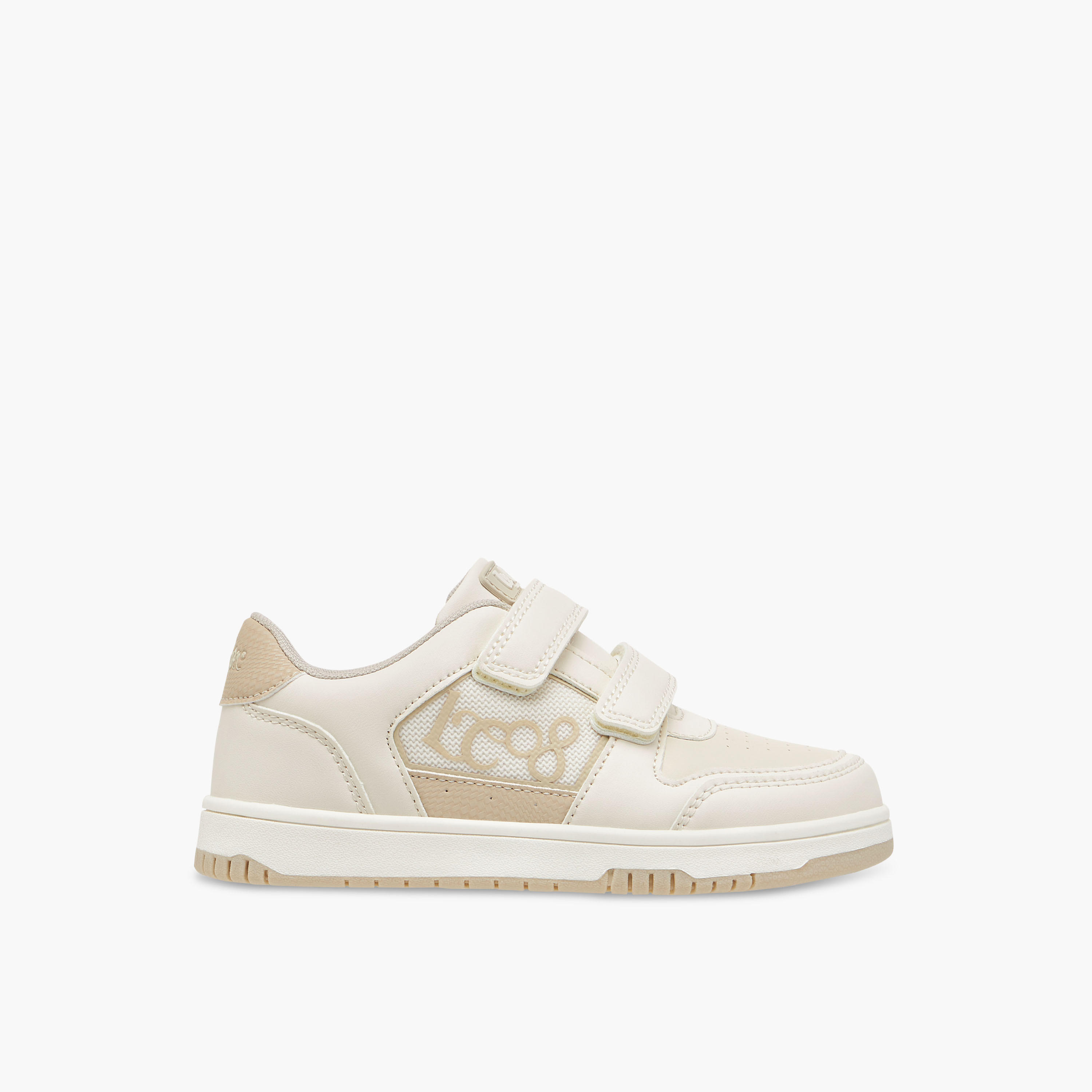 Lee Cooper Kids' Logo Applique Sneakers with Hook and Loop Closure-boys-shoes-schoolshoes-image-3