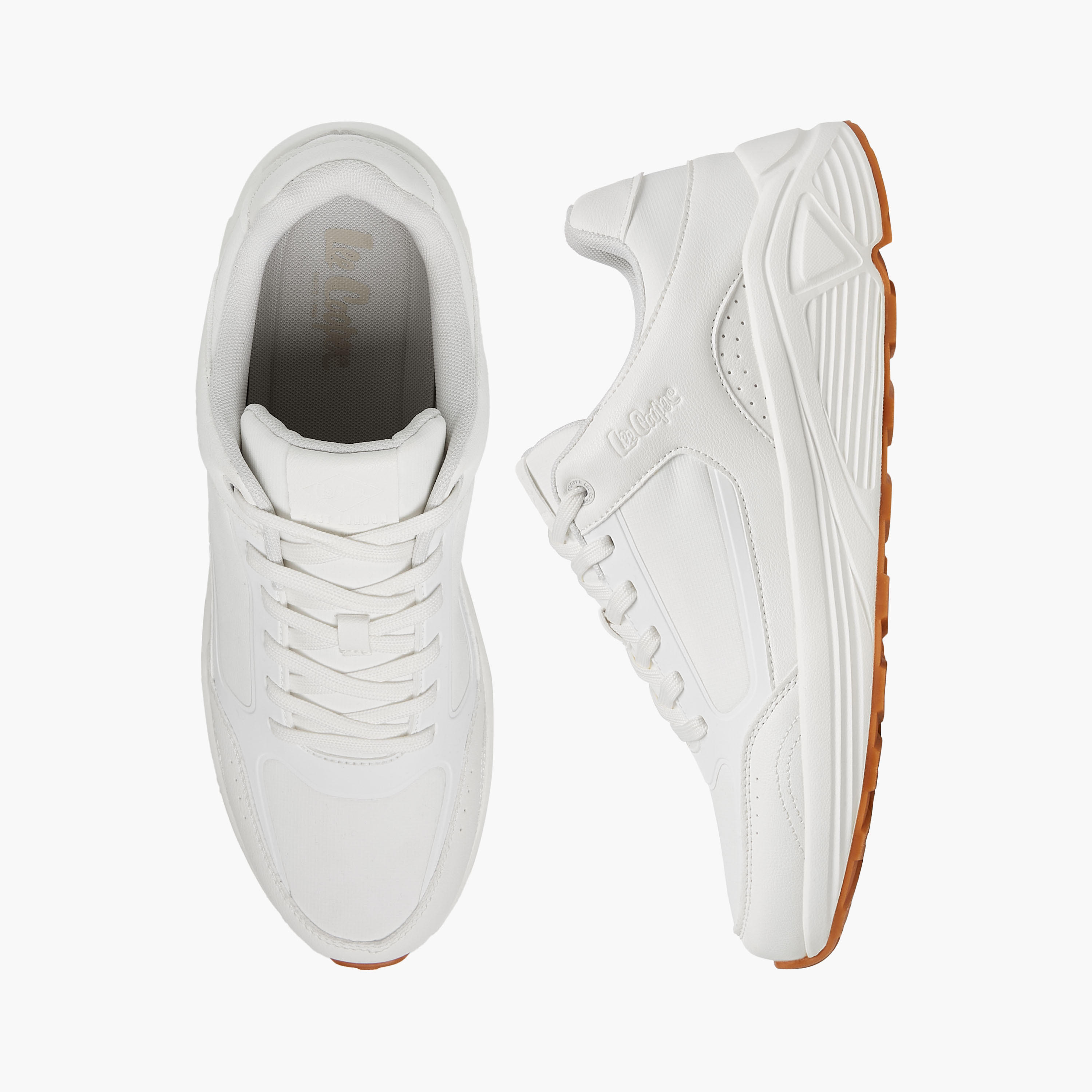 Lee Cooper Men's Panelled Lace-Up Sneakers-men-shoes-sneakers-image-1