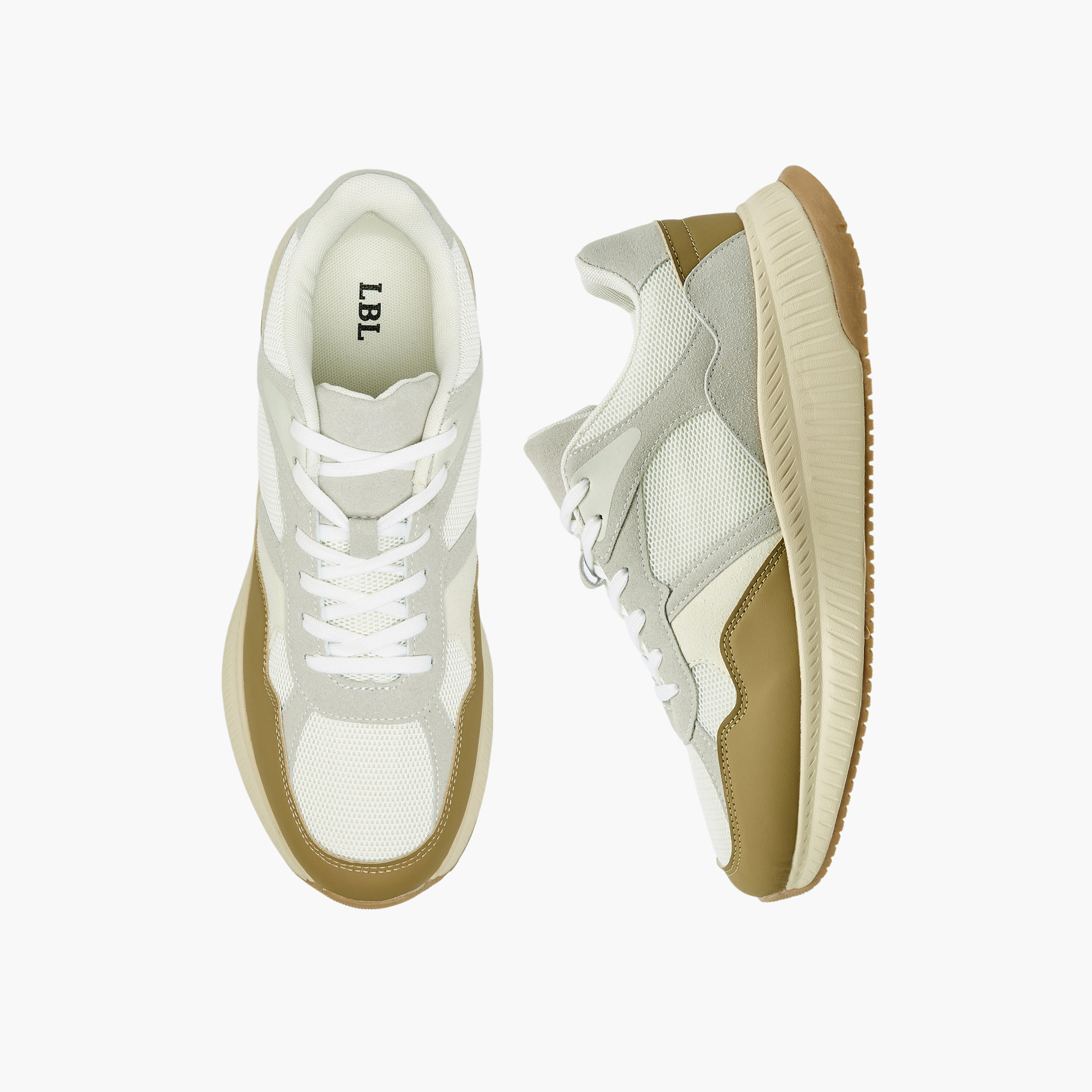 حذاء سنيكرز بطول الكاحل ورباط إغلاق للرجال من إل بي إل من شو إكسبريس-men-shoes-sneakers-image-1