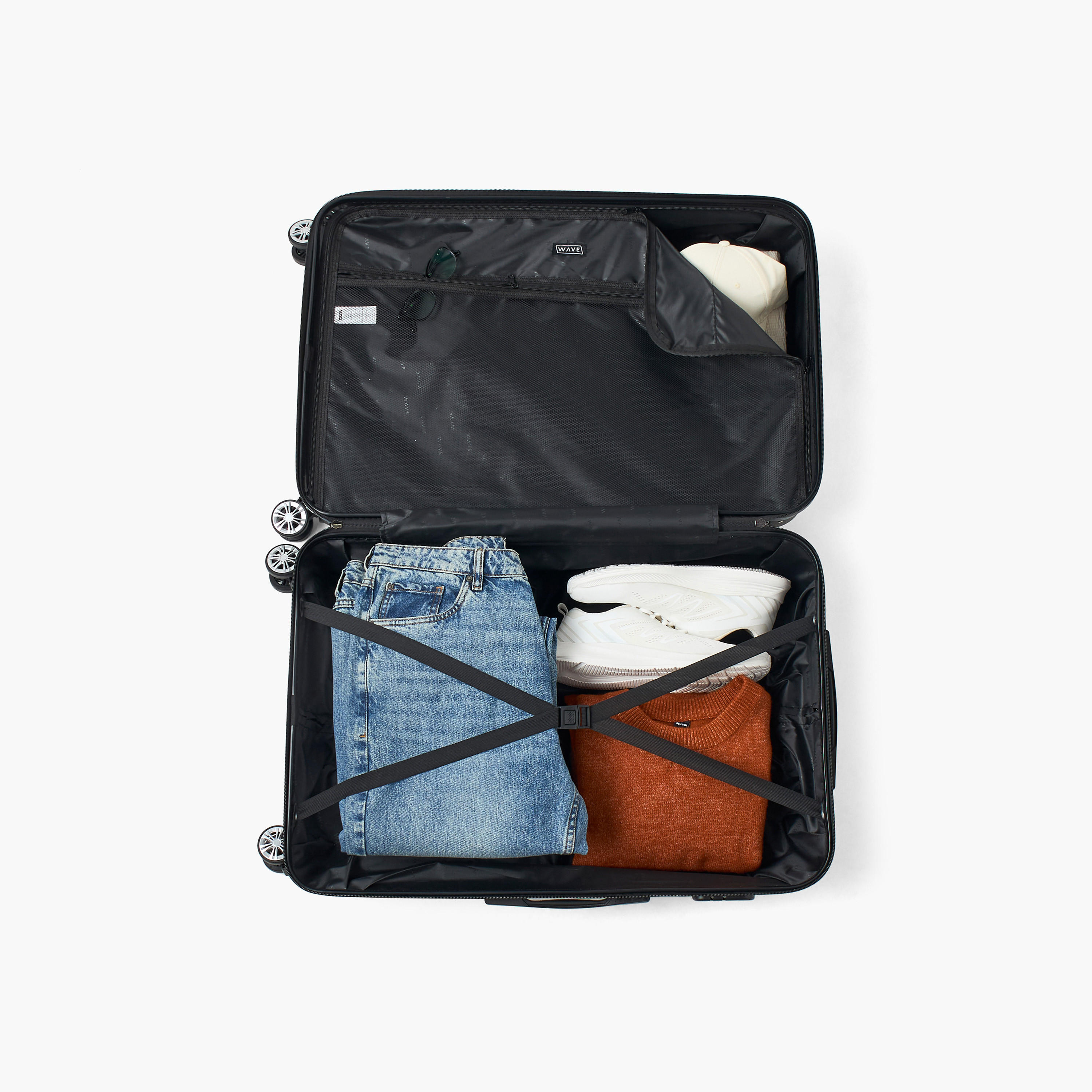 شنطة سفر بعجلات صلبة بارزة الملمس بمقبض قابل للسحب من ويفي - 28 بوصة للشحن-travel-luggagesandbags-luggage-image-8