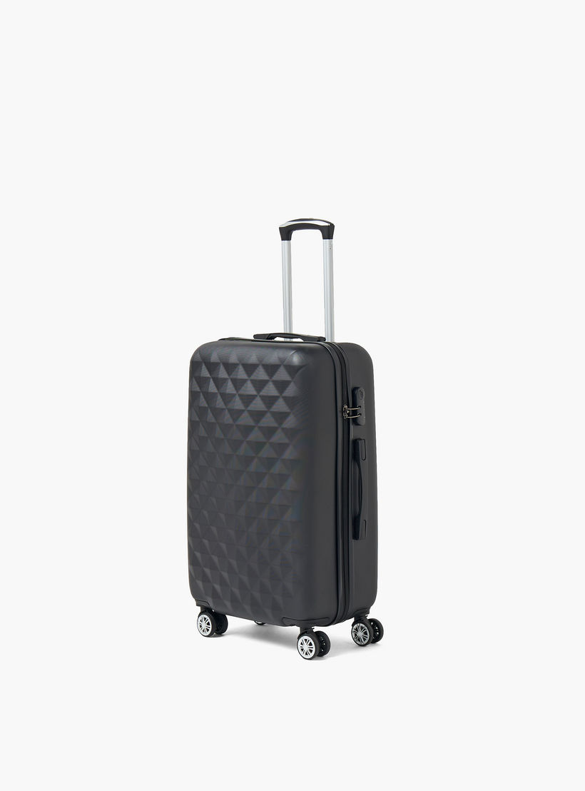 WAVE Textured Hardcase Luggage Trolley with Retractable Handle - 28 inches Check-In Bag-travel-luggagesandbags-luggage-image-10