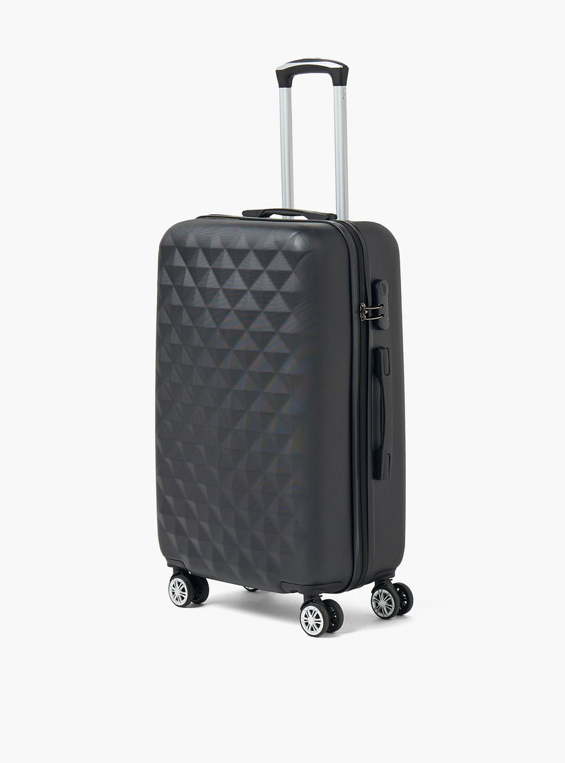 WAVE Textured Hardcase Luggage Trolley with Retractable Handle - 28 inches Check-In Bag-travel-luggagesandbags-luggage-image-11