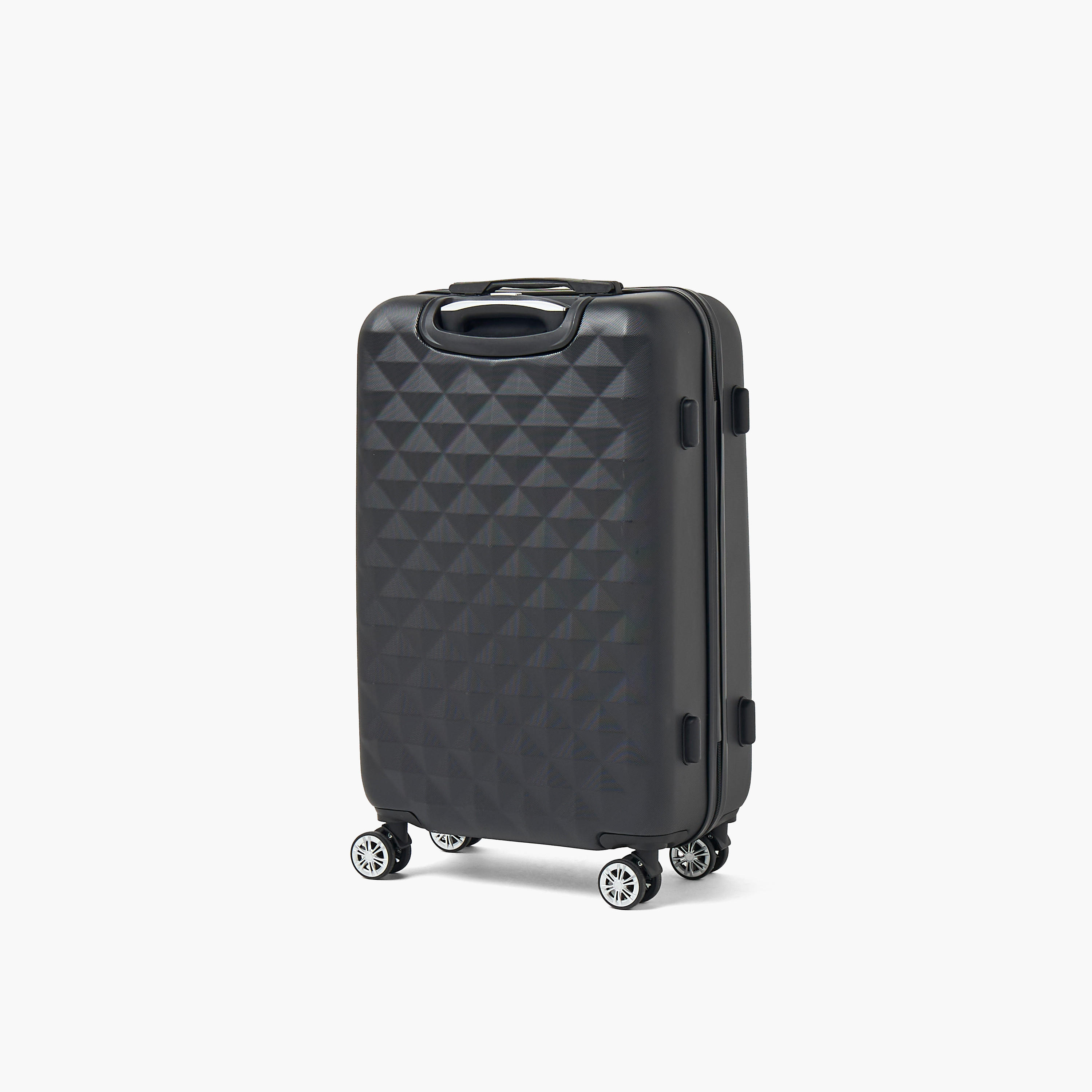 WAVE Textured Hardcase Luggage Trolley with Retractable Handle - 28 inches Check-In Bag-travel-luggagesandbags-luggage-image-3