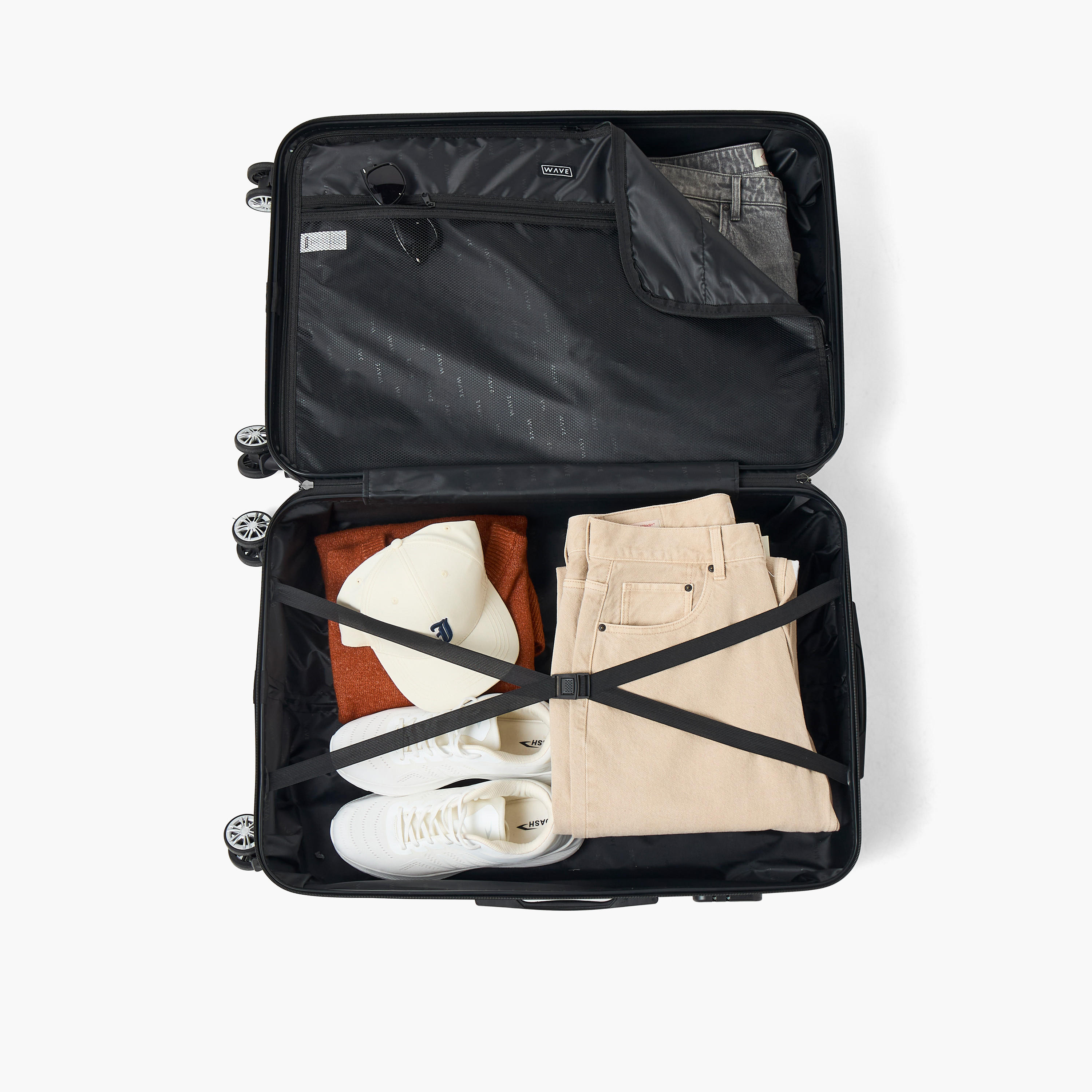 WAVE Textured Hardcase Luggage Trolley with Retractable Handle - 28 inches Check-In Bag-travel-luggagesandbags-luggage-image-9