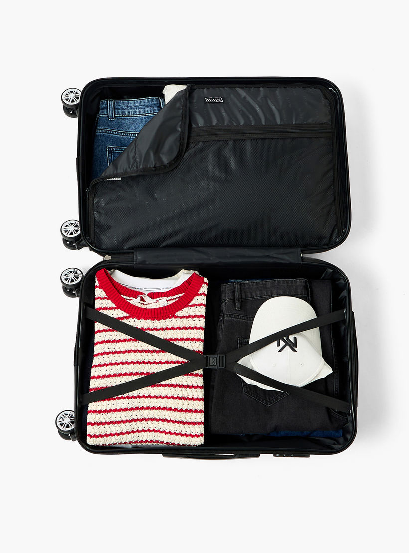 WAVE Textured Hardcase Luggage Trolley with Retractable Handle - 28 inches Check-In Bag-travel-luggagesandbags-luggage-image-9
