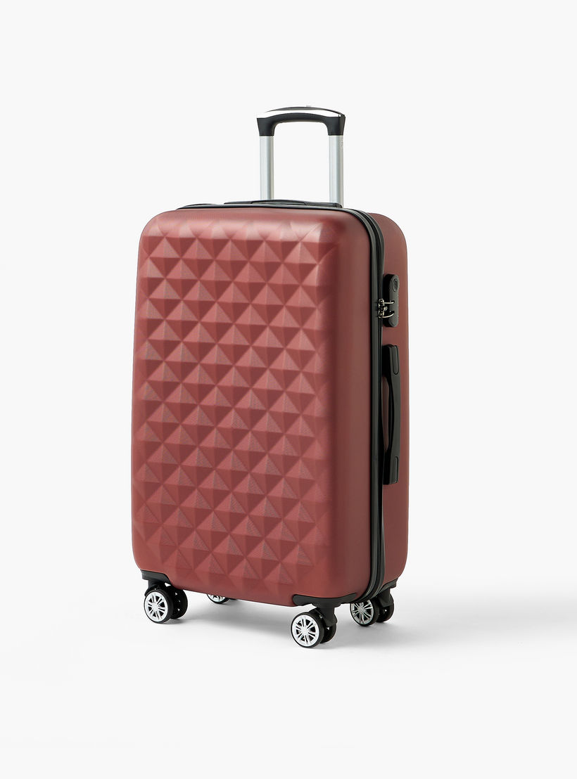 WAVE Textured Hardcase Luggage Trolley with Retractable Handle - 28 inches Check-In Bag-travel-luggagesandbags-luggage-image-10