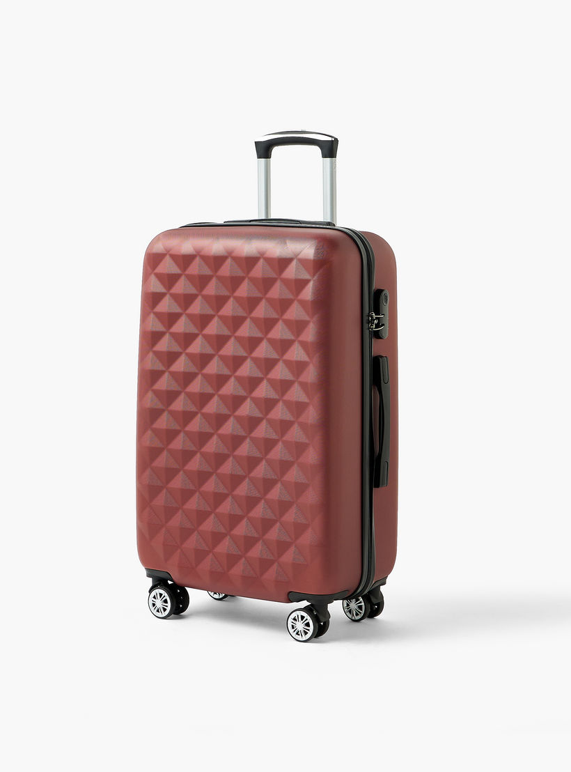 WAVE Textured Hardcase Luggage Trolley with Retractable Handle - 28 inches Check-In Bag-travel-luggagesandbags-luggage-image-11