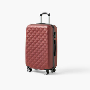 WAVE Textured Hardcase Luggage Trolley with Retractable Handle - 28 inches Check-In Bag-travel-luggagesandbags-image-1