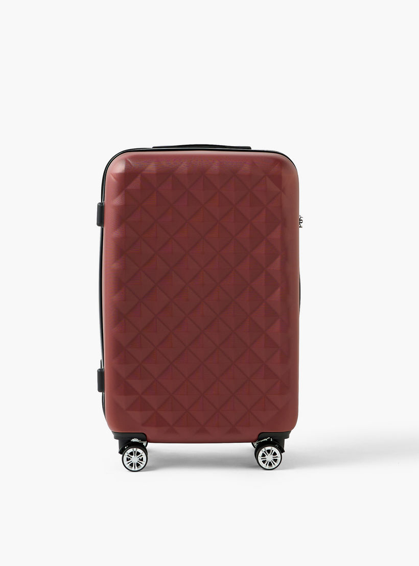 WAVE Textured Hardcase Luggage Trolley with Retractable Handle - 28 inches Check-In Bag-travel-luggagesandbags-luggage-image-2