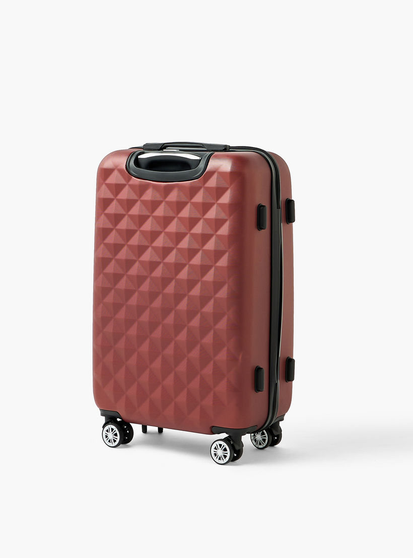 WAVE Textured Hardcase Luggage Trolley with Retractable Handle - 28 inches Check-In Bag-travel-luggagesandbags-luggage-image-3