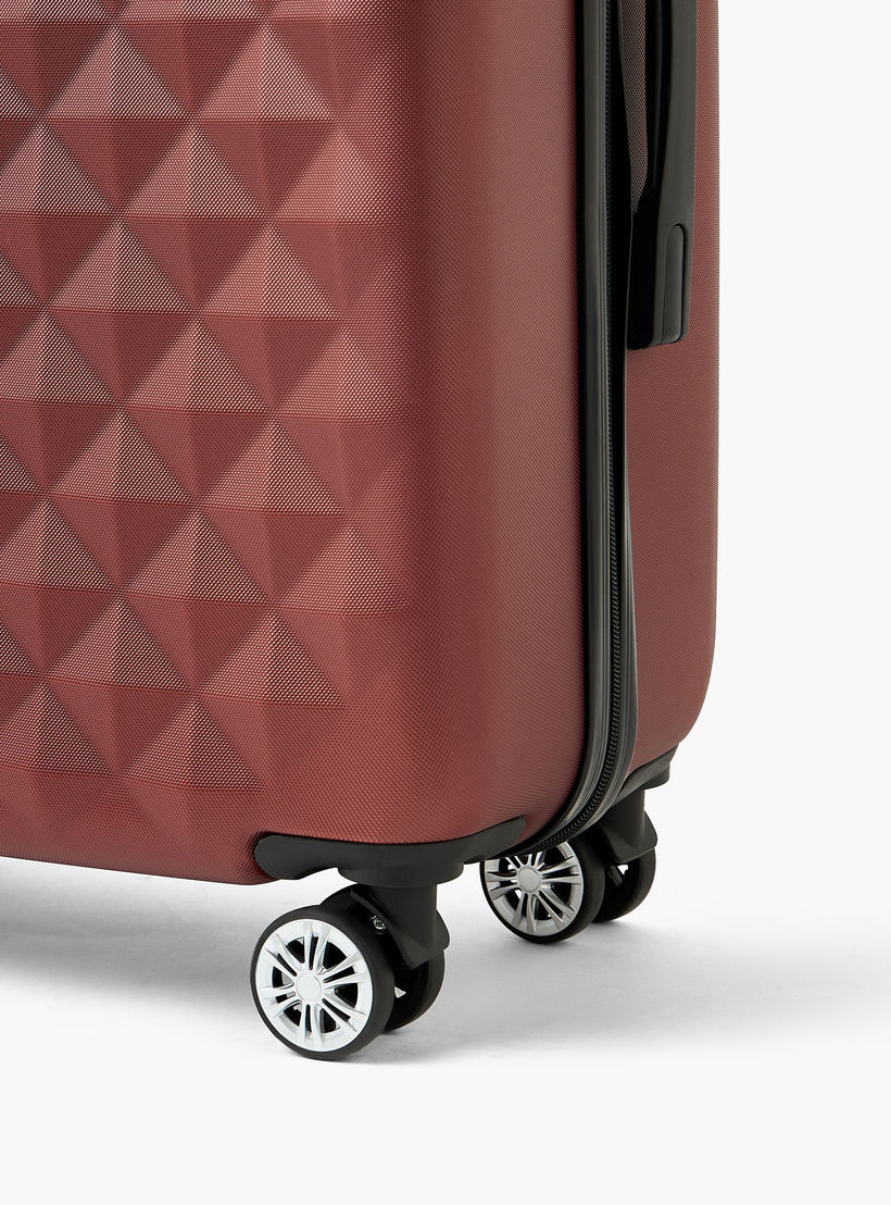 WAVE Textured Hardcase Luggage Trolley with Retractable Handle - 28 inches Check-In Bag-travel-luggagesandbags-luggage-image-5