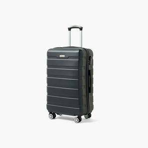 WAVE Textured Hardcase Luggage Trolley with Retractable Handle - 24 inches Check-In Bag-travel-luggagesandbags-image-1