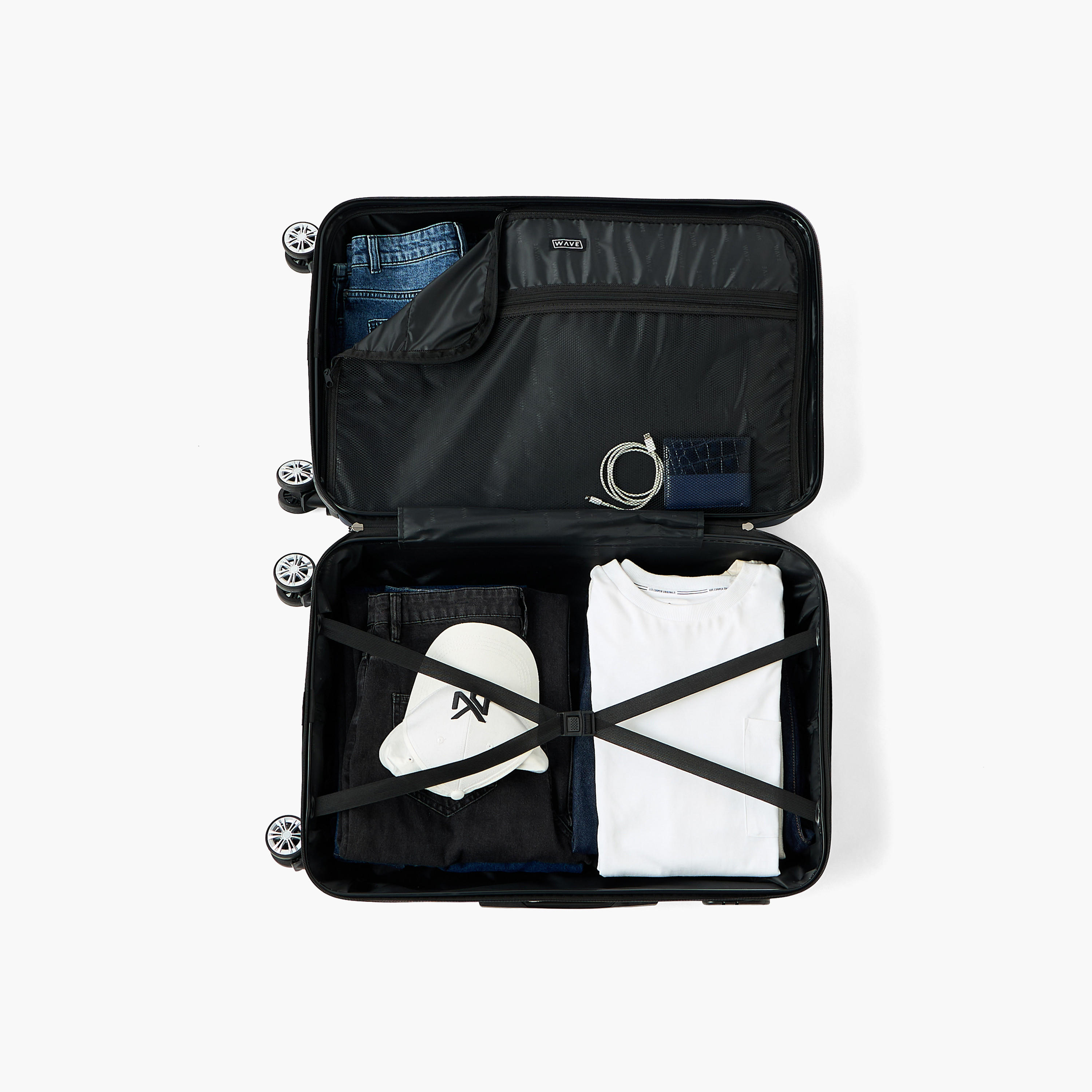شنطة سفر ترولي صلبة بارزة الملمس بمقبض قابل للسحب من ويف - شنطة شحن 24 بوصة-travel-luggagesandbags-luggage-image-9