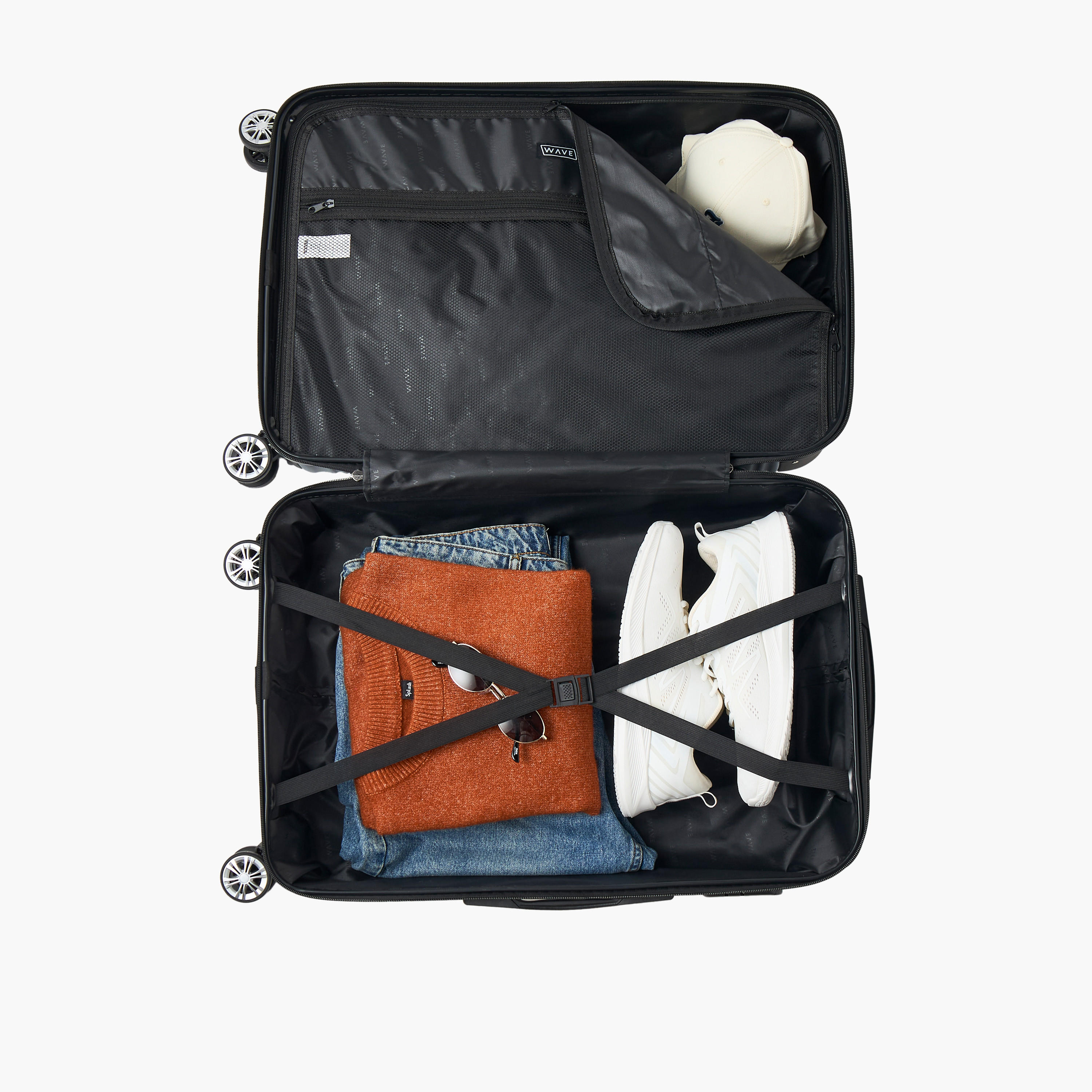 شنطة سفر ترولي صلبة بارزة الملمس بمقبض قابل للسحب من ويف - شنطة شحن 24 بوصة-travel-luggagesandbags-luggage-image-8