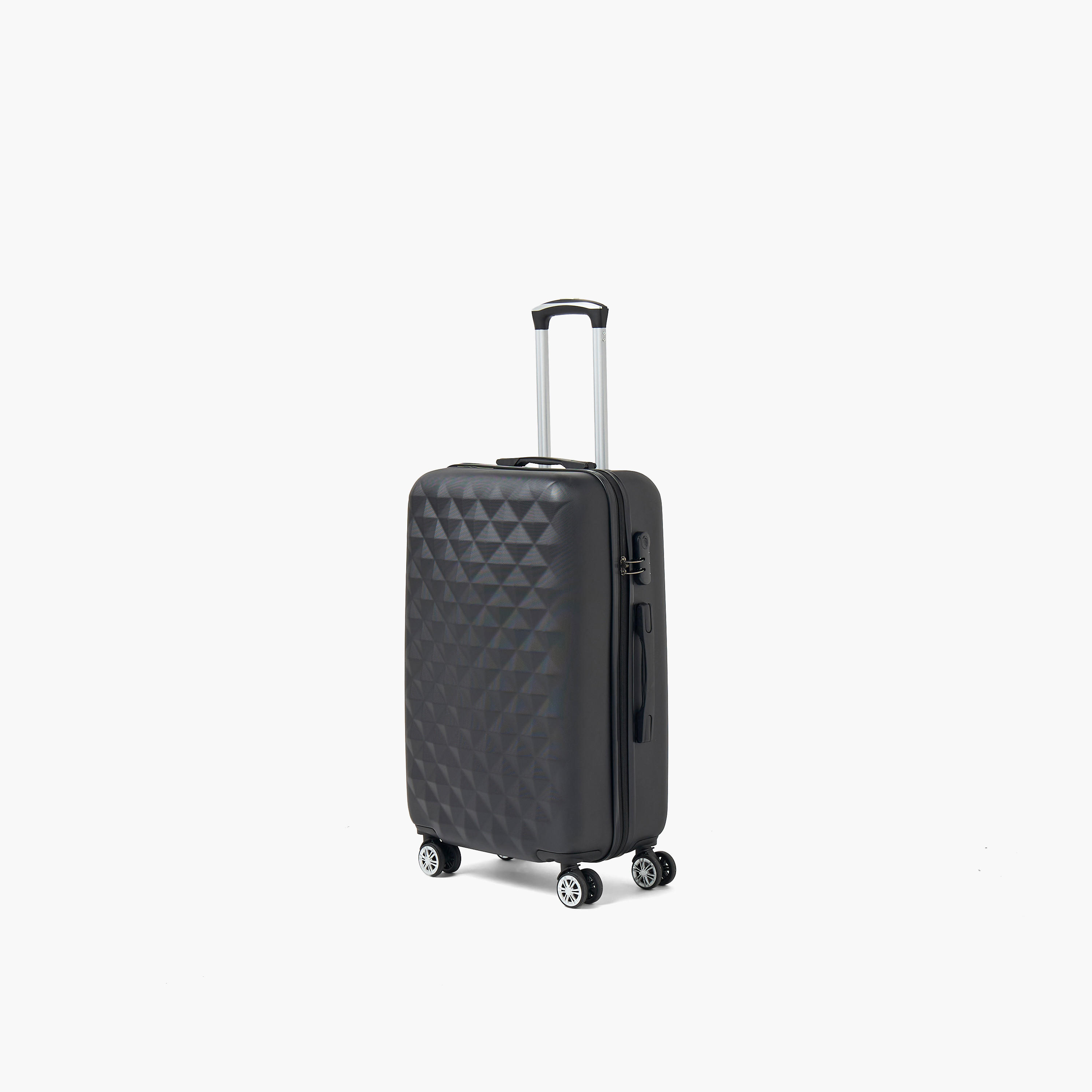 WAVE Textured Hardcase Luggage Trolley with Retractable Handle - 24 inches Check-In Bag-travel-luggagesandbags-luggage-image-11
