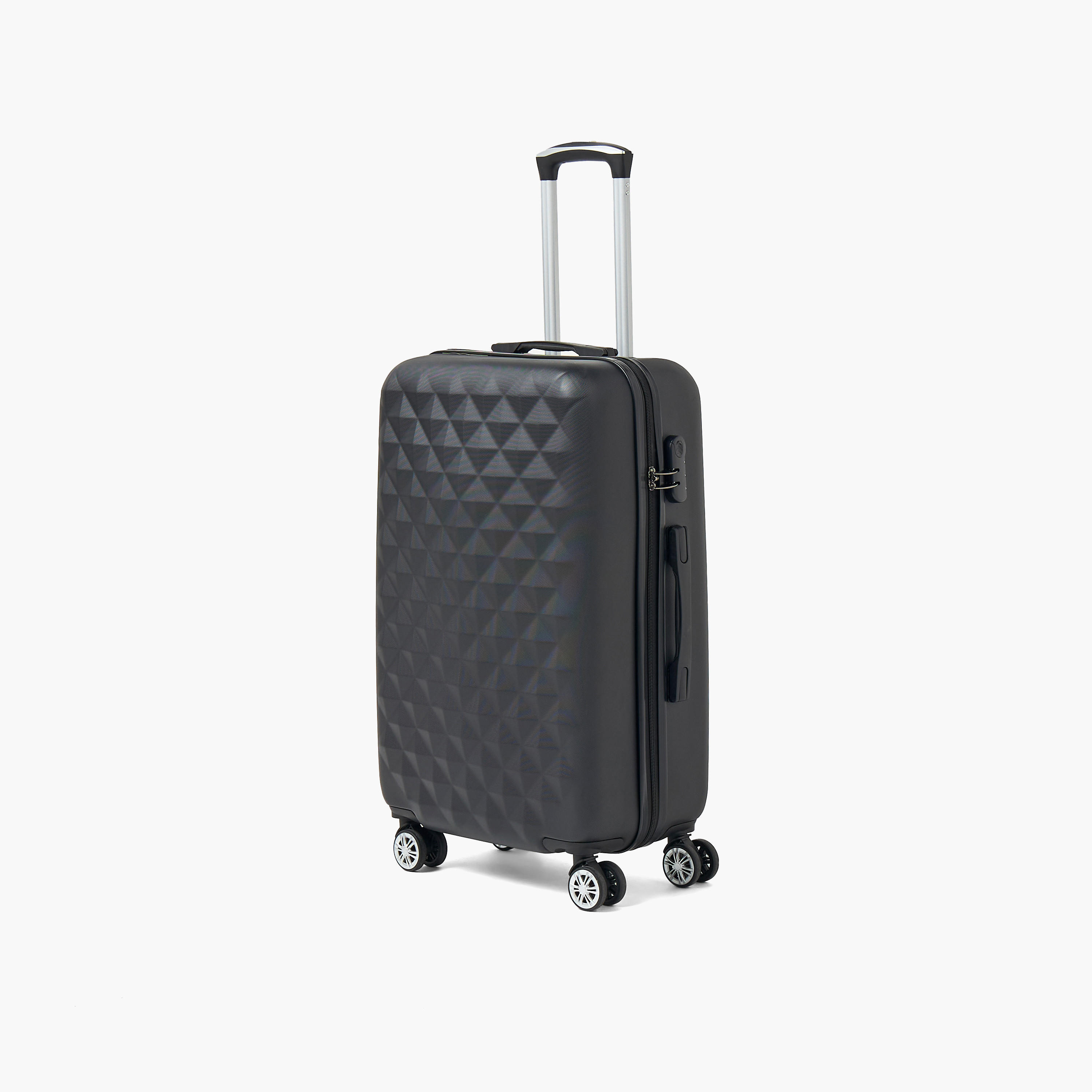 WAVE Textured Hardcase Luggage Trolley with Retractable Handle - 24 inches Check-In Bag-travel-luggagesandbags-luggage-image-1