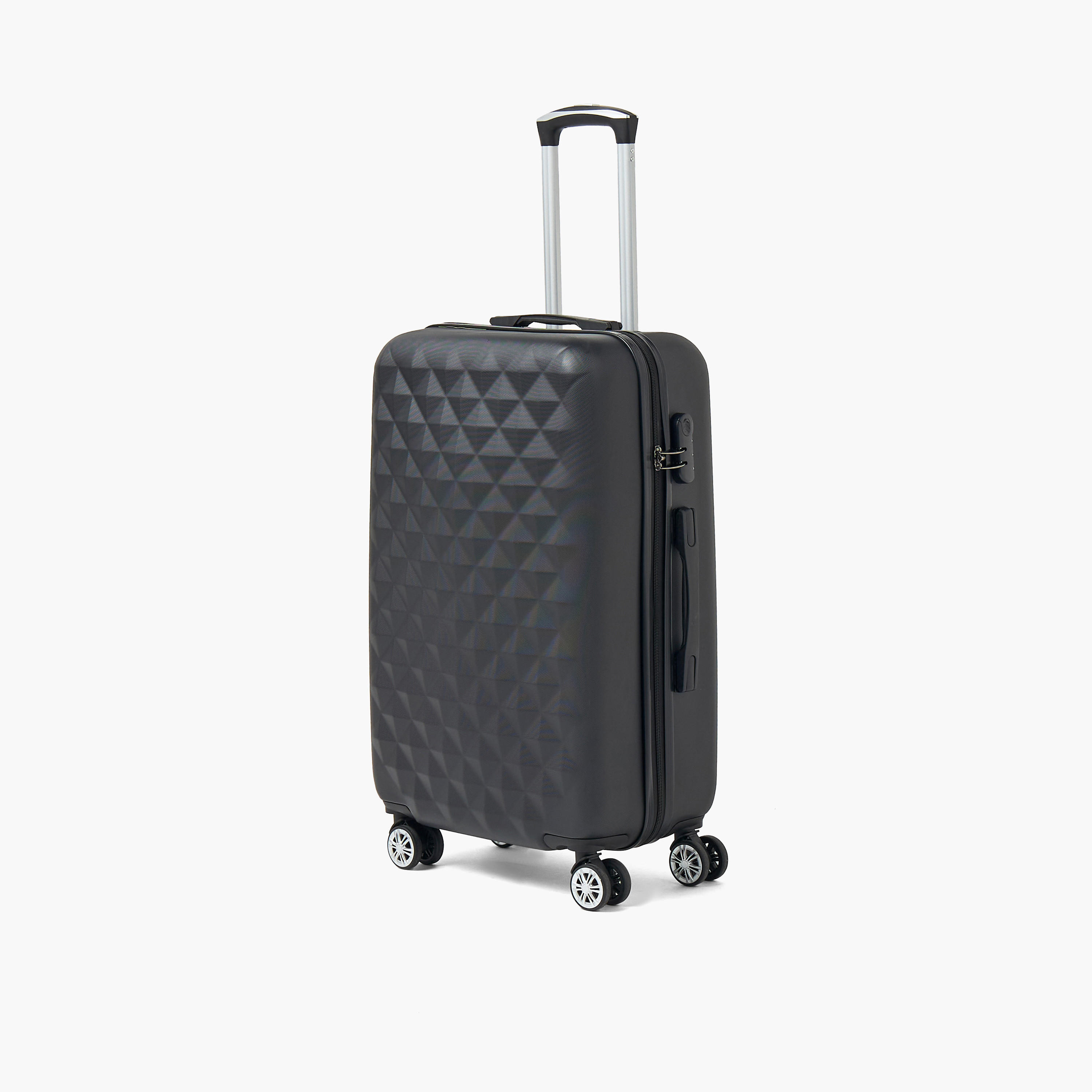 WAVE Textured Hardcase Luggage Trolley with Retractable Handle - 24 inches Check-In Bag-travel-luggagesandbags-luggage-image-10