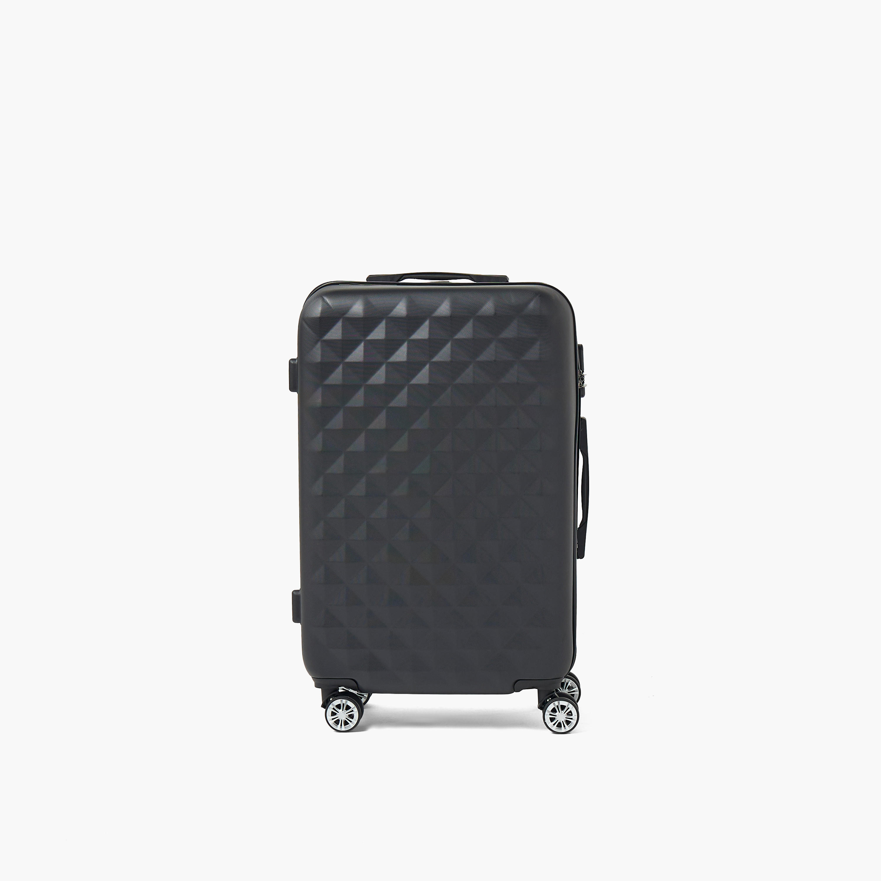 WAVE Textured Hardcase Luggage Trolley with Retractable Handle - 24 inches Check-In Bag-travel-luggagesandbags-luggage-image-2