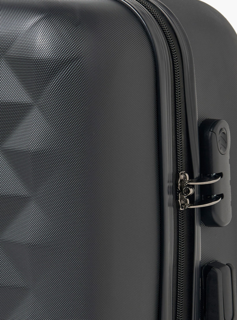 WAVE Textured Hardcase Luggage Trolley with Retractable Handle - 24 inches Check-In Bag-travel-luggagesandbags-luggage-image-4