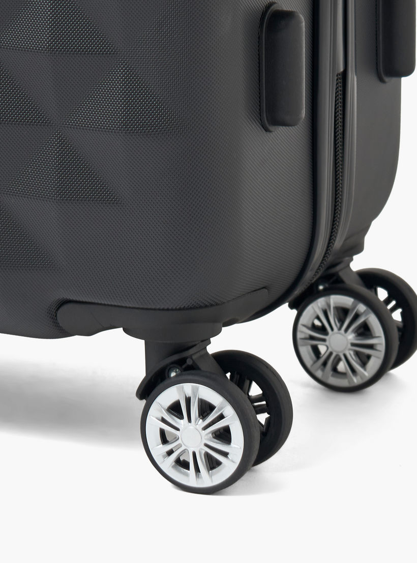 WAVE Textured Hardcase Luggage Trolley with Retractable Handle - 24 inches Check-In Bag-travel-luggagesandbags-luggage-image-7