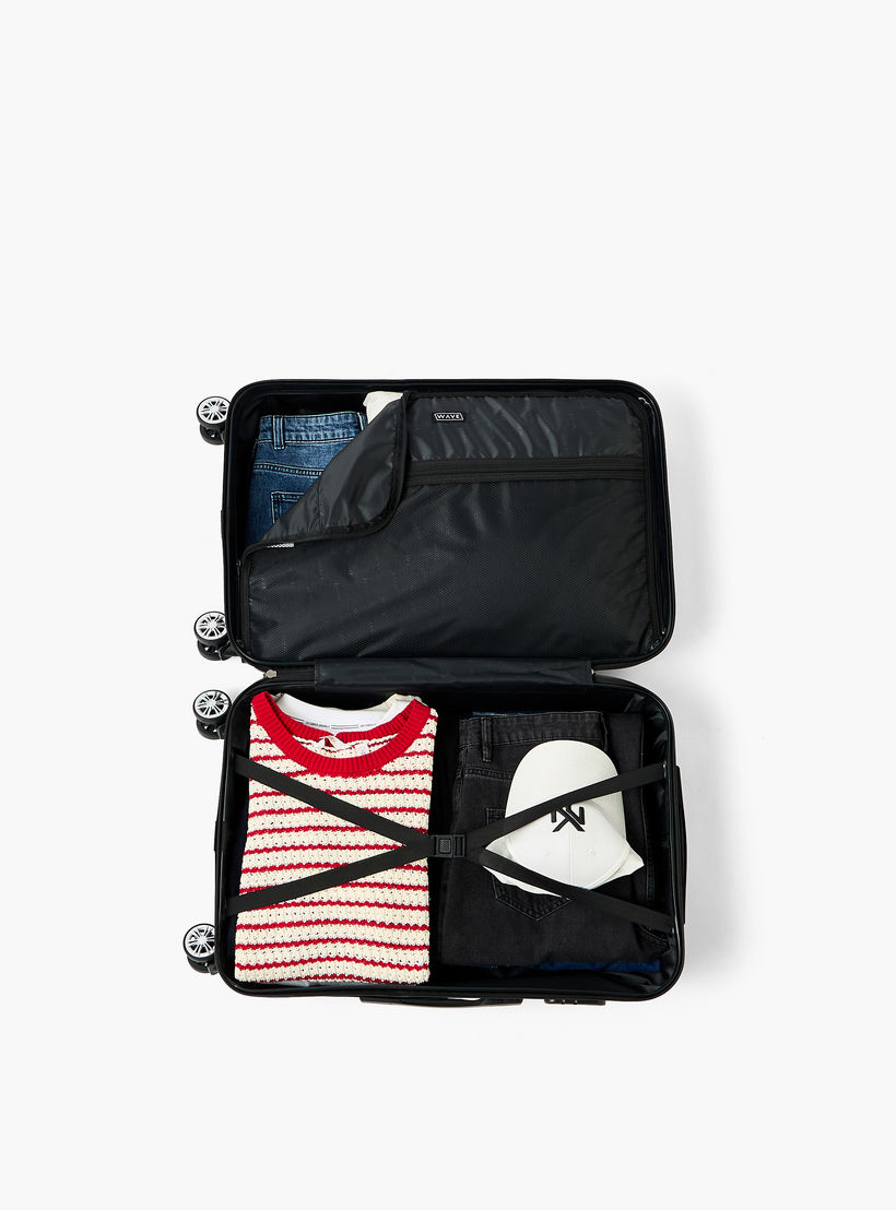 WAVE Textured Hardcase Luggage Trolley with Retractable Handle - 24 inches Check-In Bag-travel-luggagesandbags-luggage-image-9