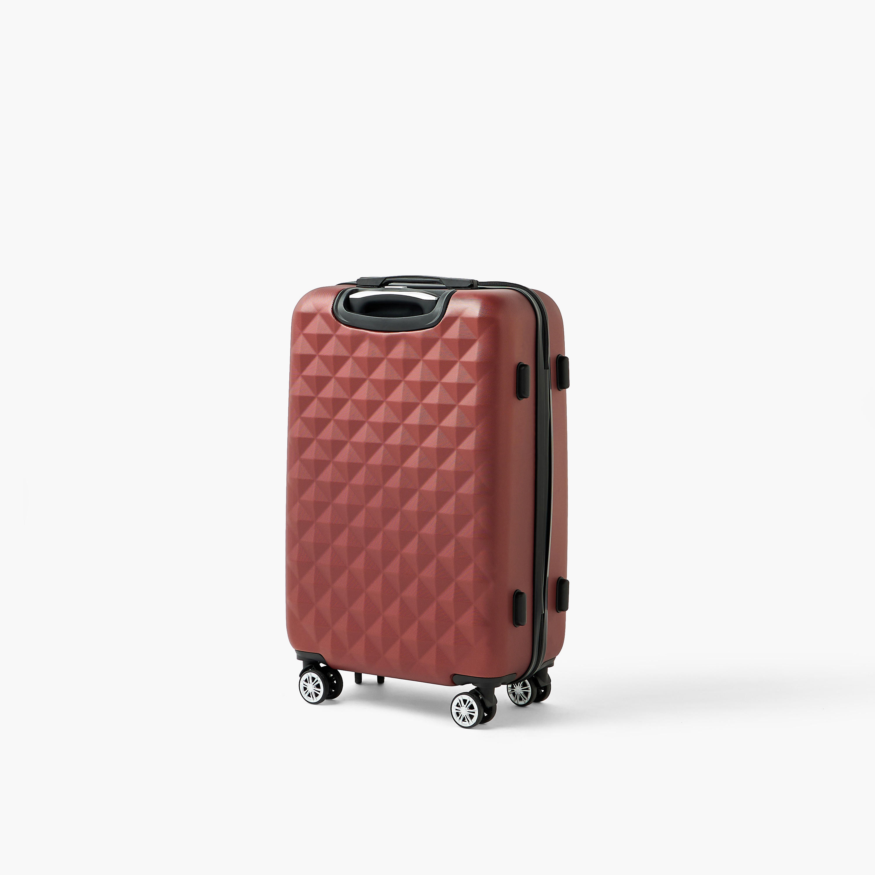 WAVE Textured Hardcase Luggage Trolley with Retractable Handle - 24 inches Check-In Bag-travel-luggagesandbags-luggage-image-3