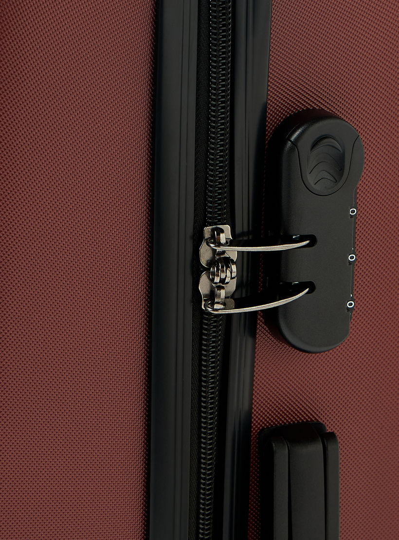 WAVE Textured Hardcase Luggage Trolley with Retractable Handle - 24 inches Check-In Bag-travel-luggagesandbags-luggage-image-4