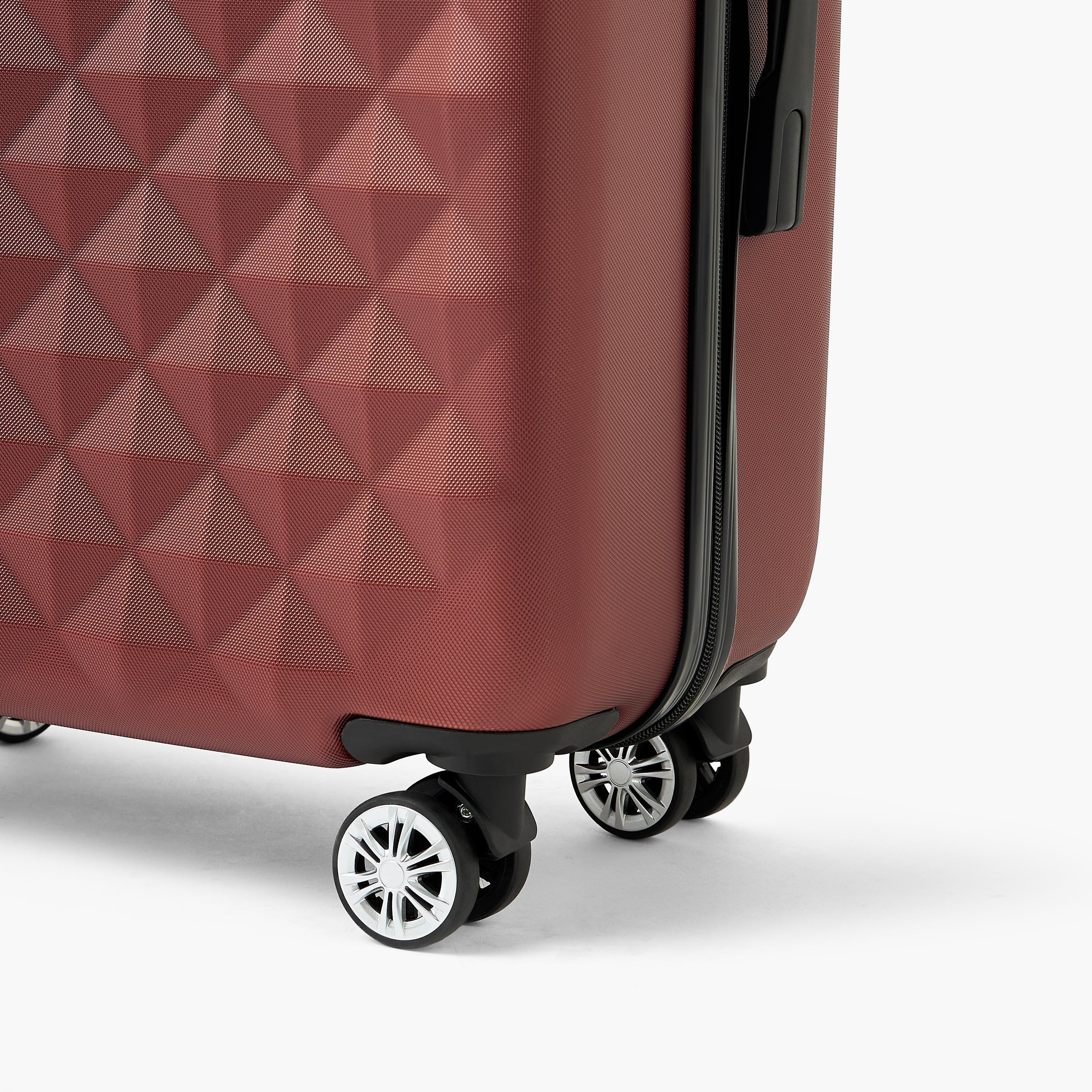 WAVE Textured Hardcase Luggage Trolley with Retractable Handle - 24 inches Check-In Bag-travel-luggagesandbags-luggage-image-5