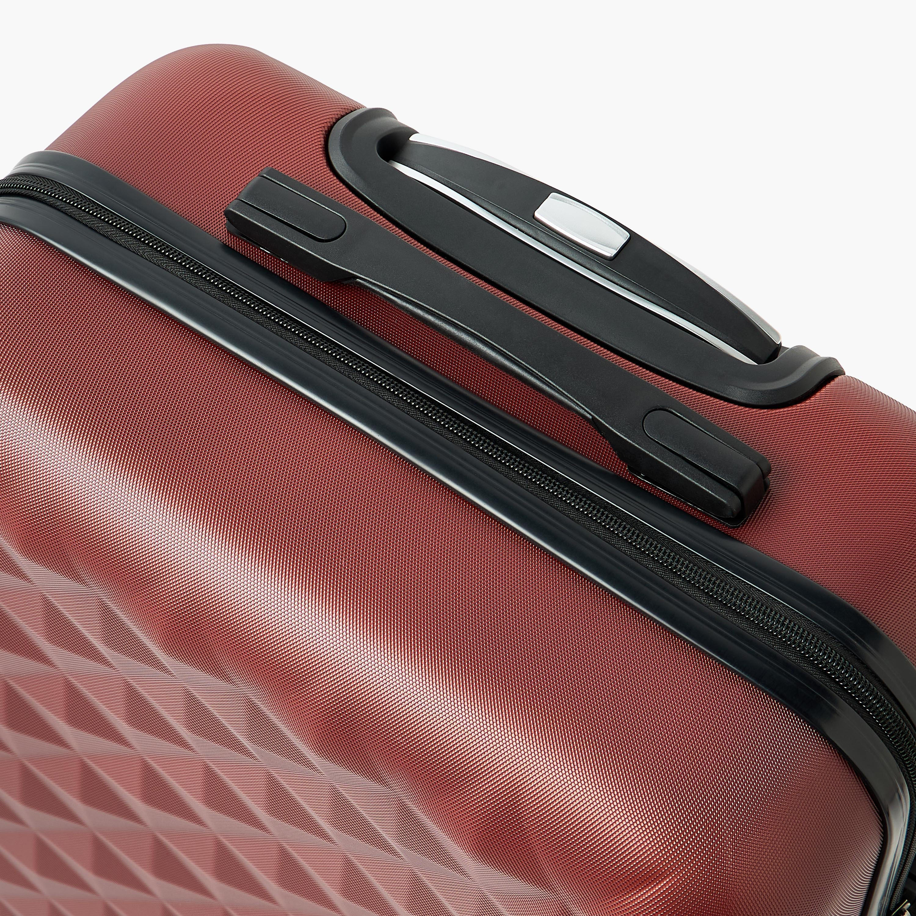 WAVE Textured Hardcase Luggage Trolley with Retractable Handle - 24 inches Check-In Bag-travel-luggagesandbags-luggage-image-6