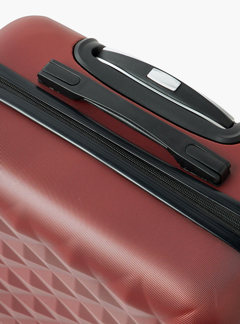 WAVE Textured Hardcase Luggage Trolley with Retractable Handle - 24 inches Check-In Bag-travel-luggagesandbags-luggage-image-6