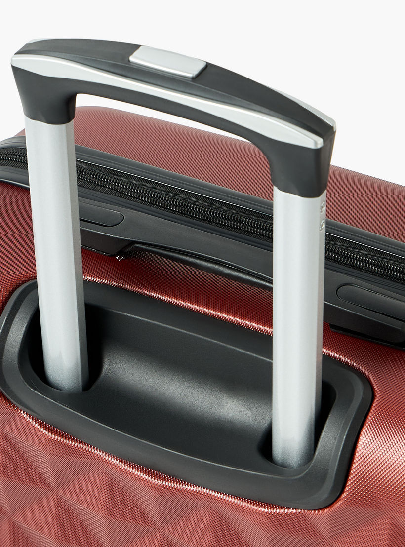 WAVE Textured Hardcase Luggage Trolley with Retractable Handle - 24 inches Check-In Bag-travel-luggagesandbags-luggage-image-7