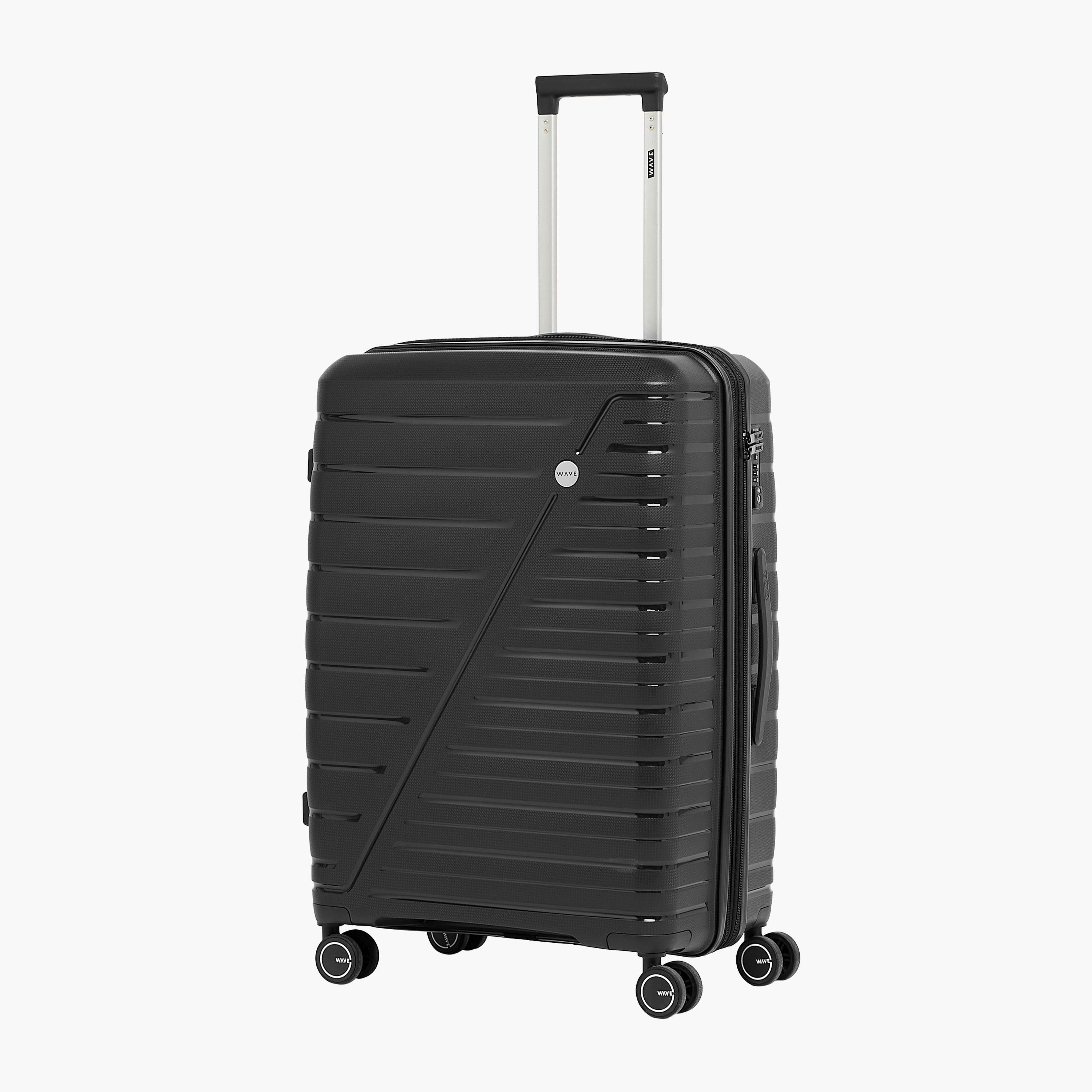 طقم شنط سفر بعجلات صلبة بارزة الملمس بمقابض قابلة للسحب من ويفي - 3 قطع-travel-luggagesandbags-luggage-image-1