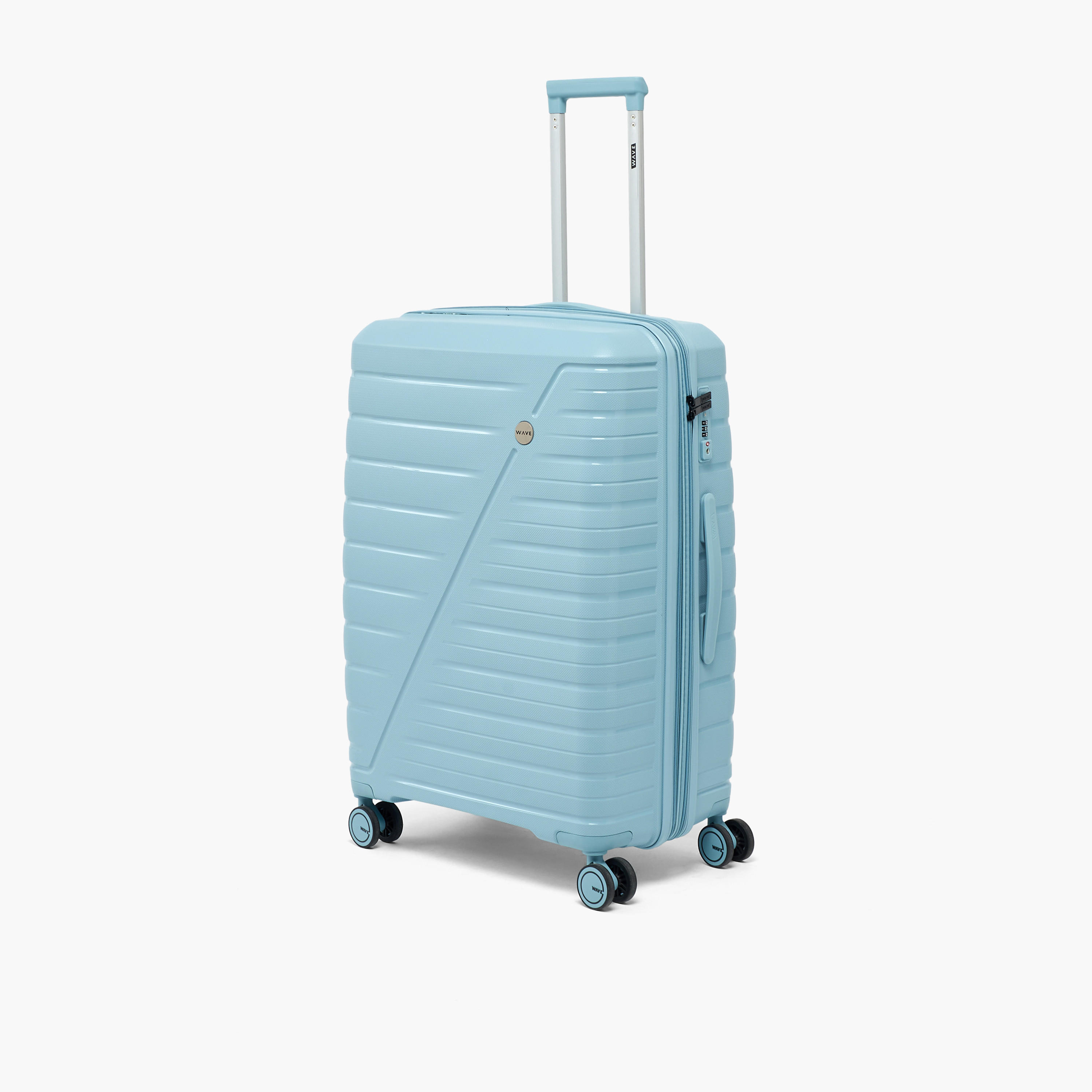 WAVE Textured Hardcase Trolley Bag with Retractable Handle - Set of 3-travel-luggagesandbags-luggage-image-1