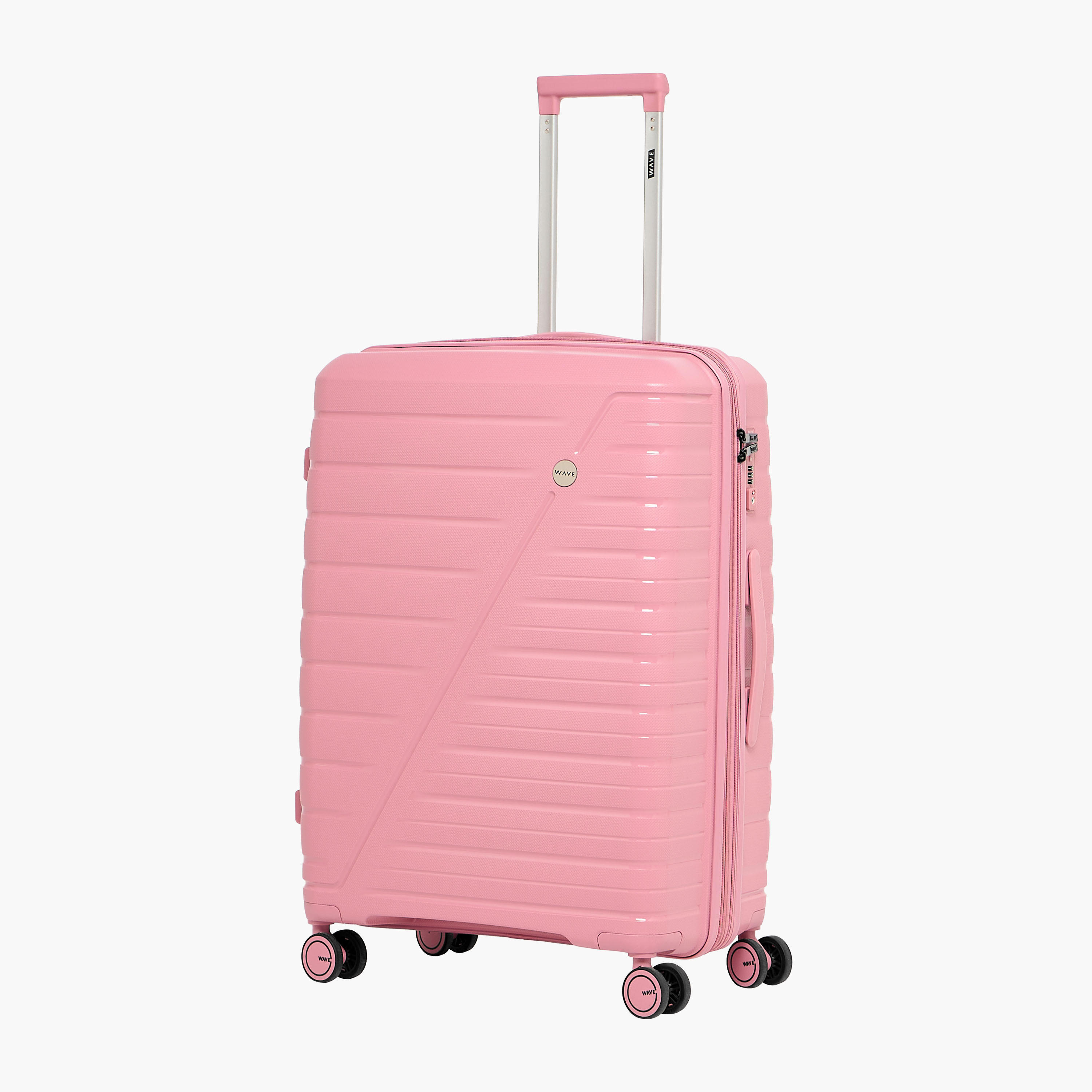 WAVE 3-Piece Textured Hardcase Luggage Trolley Set with Retractable Handle-travel-luggagesandbags-luggage-image-1