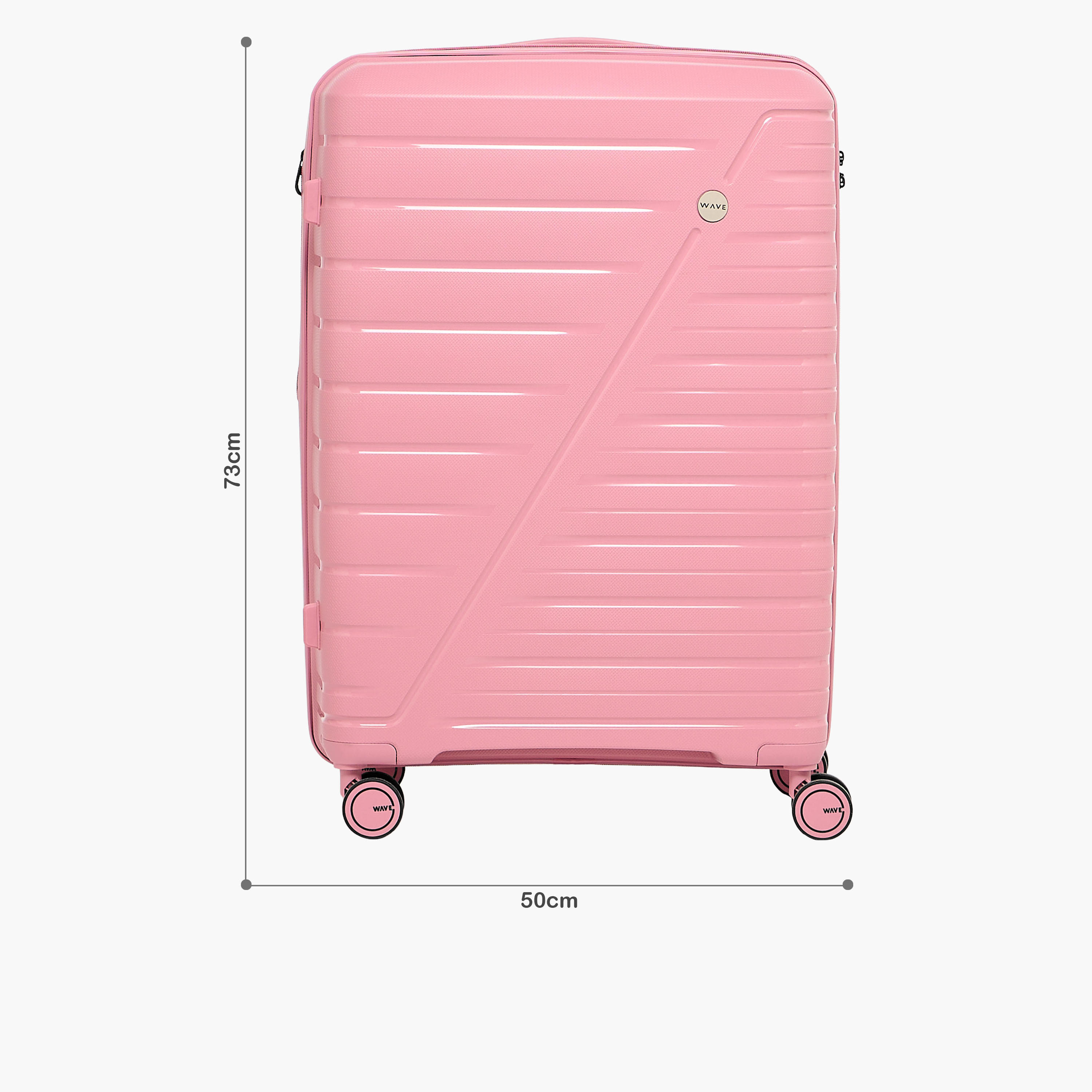 WAVE 3-Piece Textured Hardcase Luggage Trolley Set with Retractable Handle-travel-luggagesandbags-luggage-image-2
