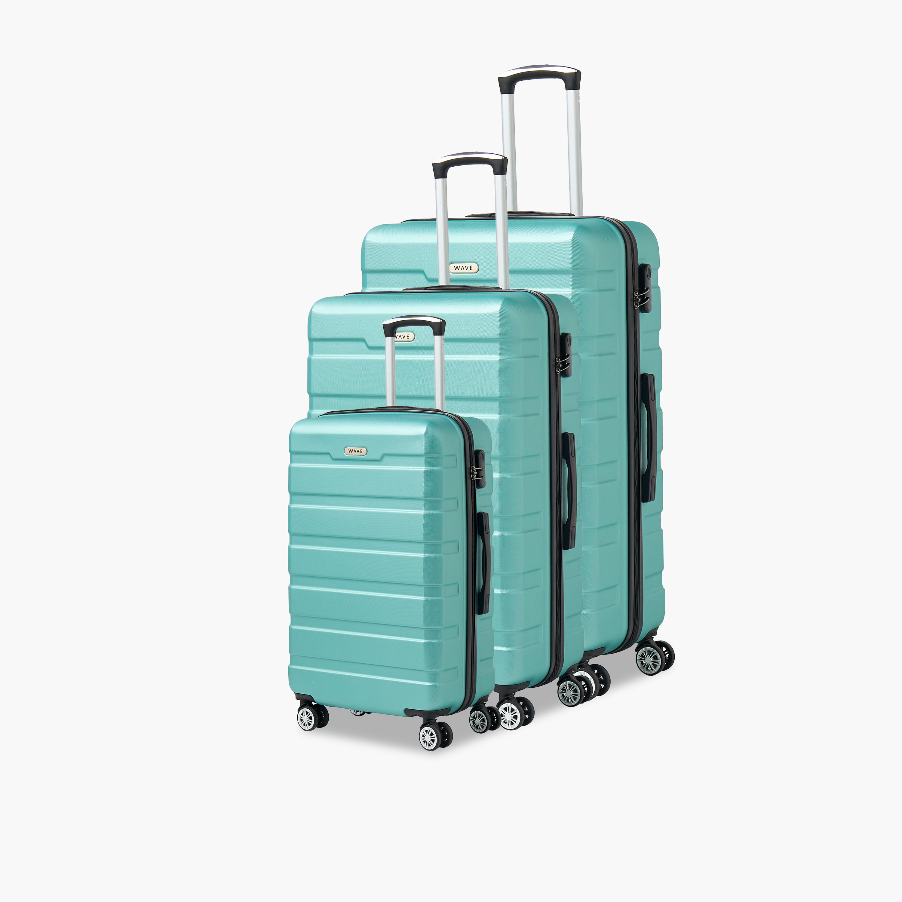 WAVE Textured Hardcase Luggage Trolley with Retractable Handle - 20 inches Cabin Bag-travel-luggagesandbags-luggage-image-12