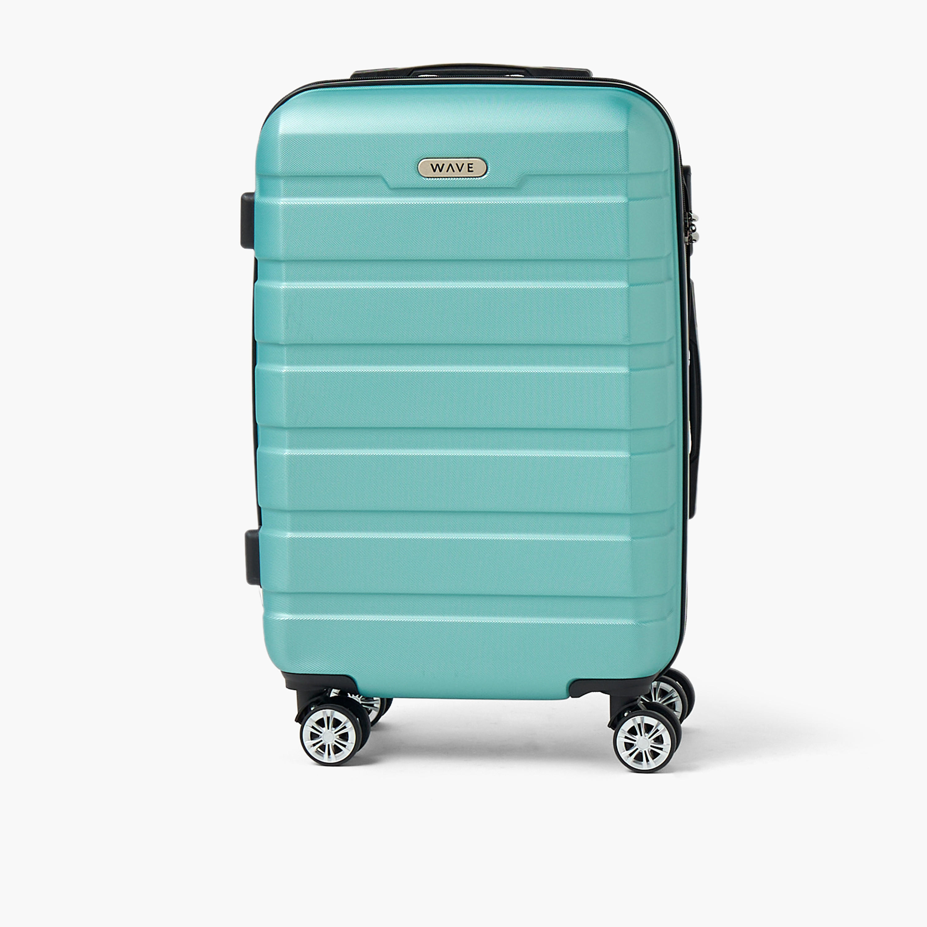 WAVE Textured Hardcase Luggage Trolley with Retractable Handle - 20 inches Cabin Bag-travel-luggagesandbags-luggage-image-2