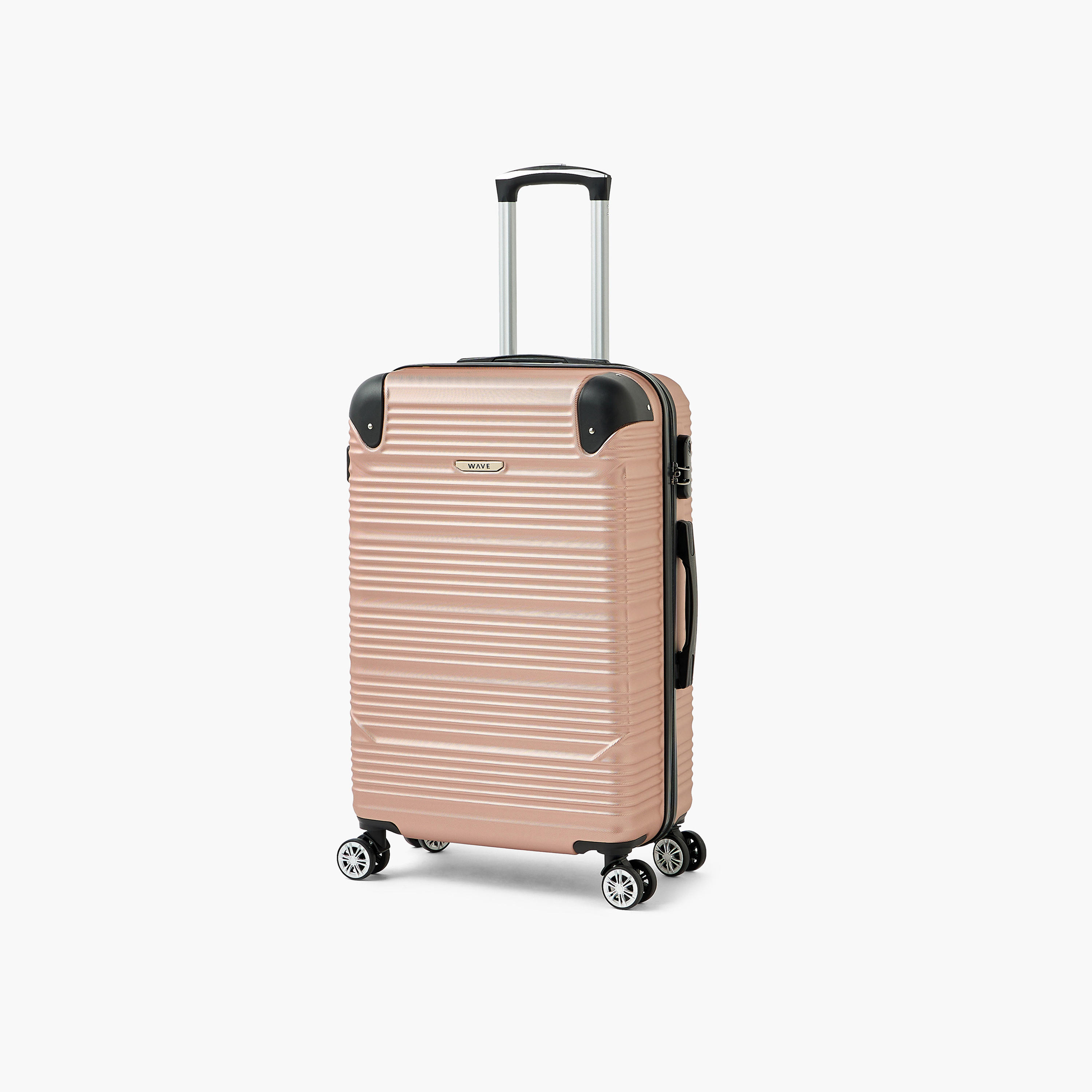 WAVE Textured Hardcase Luggage Trolley with Retractable Handle - 20 inches Cabin Bag-travel-luggagesandbags-luggage-image-1