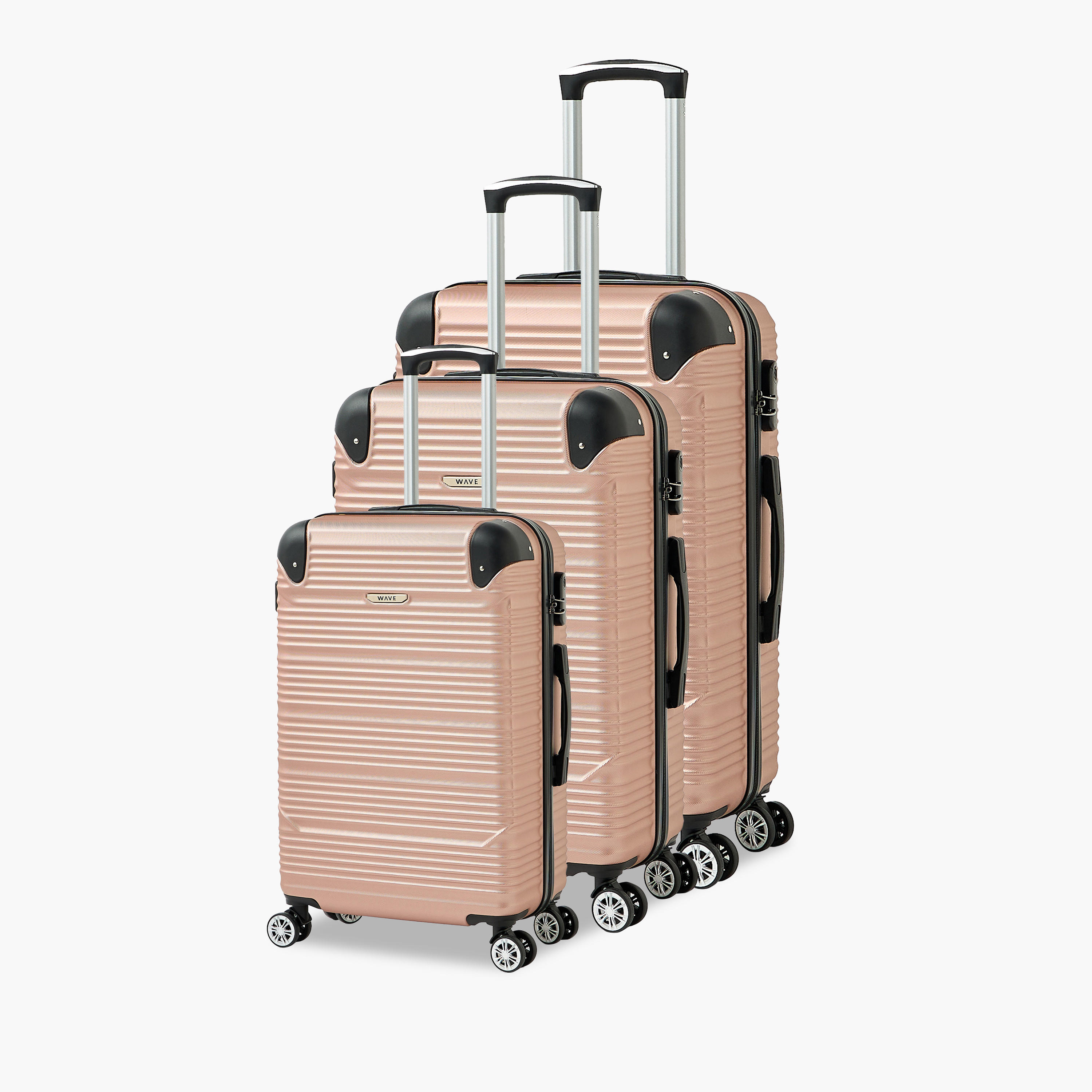 WAVE Textured Hardcase Luggage Trolley with Retractable Handle - 20 inches Cabin Bag-travel-luggagesandbags-luggage-image-10