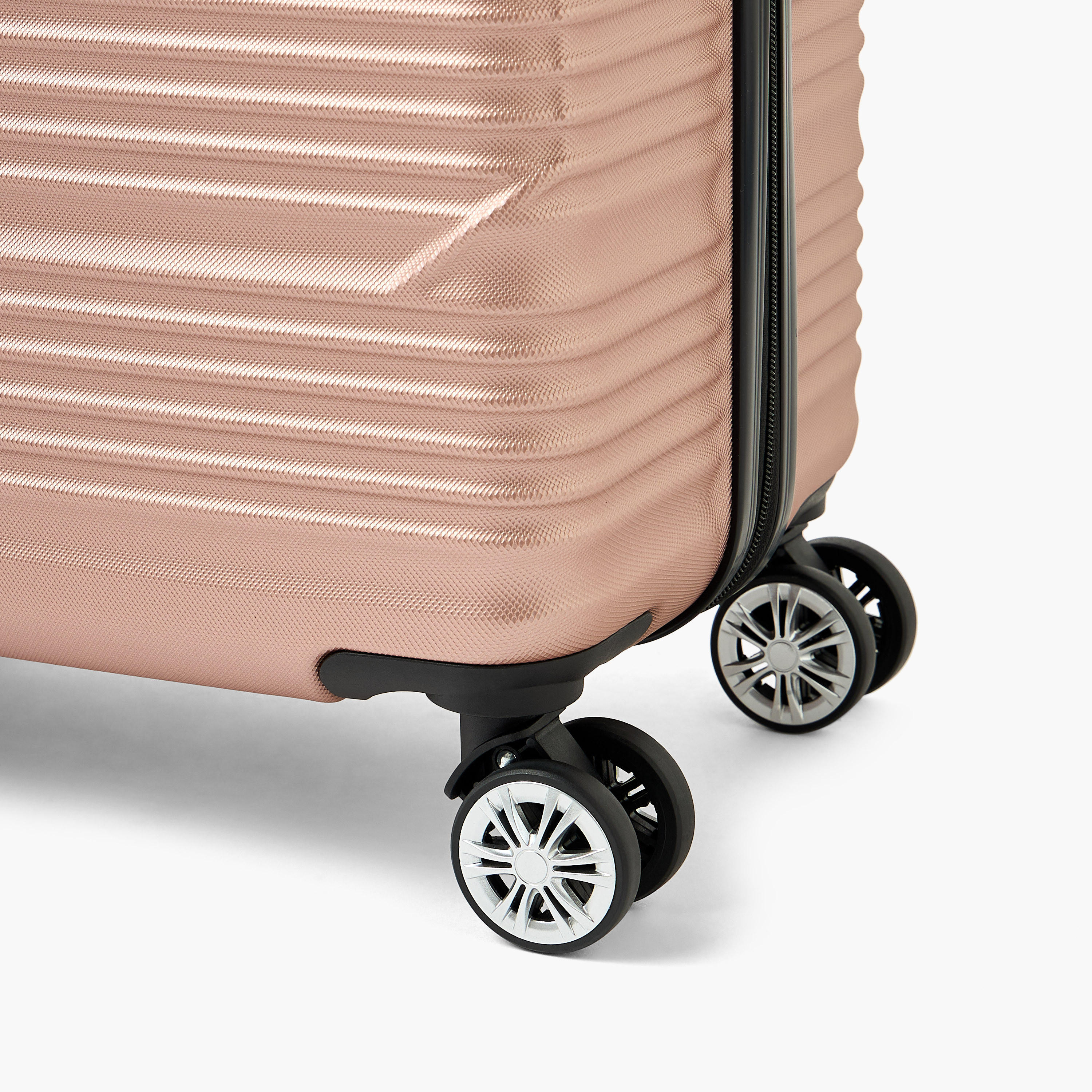 WAVE Textured Hardcase Luggage Trolley with Retractable Handle - 20 inches Cabin Bag-travel-luggagesandbags-luggage-image-7