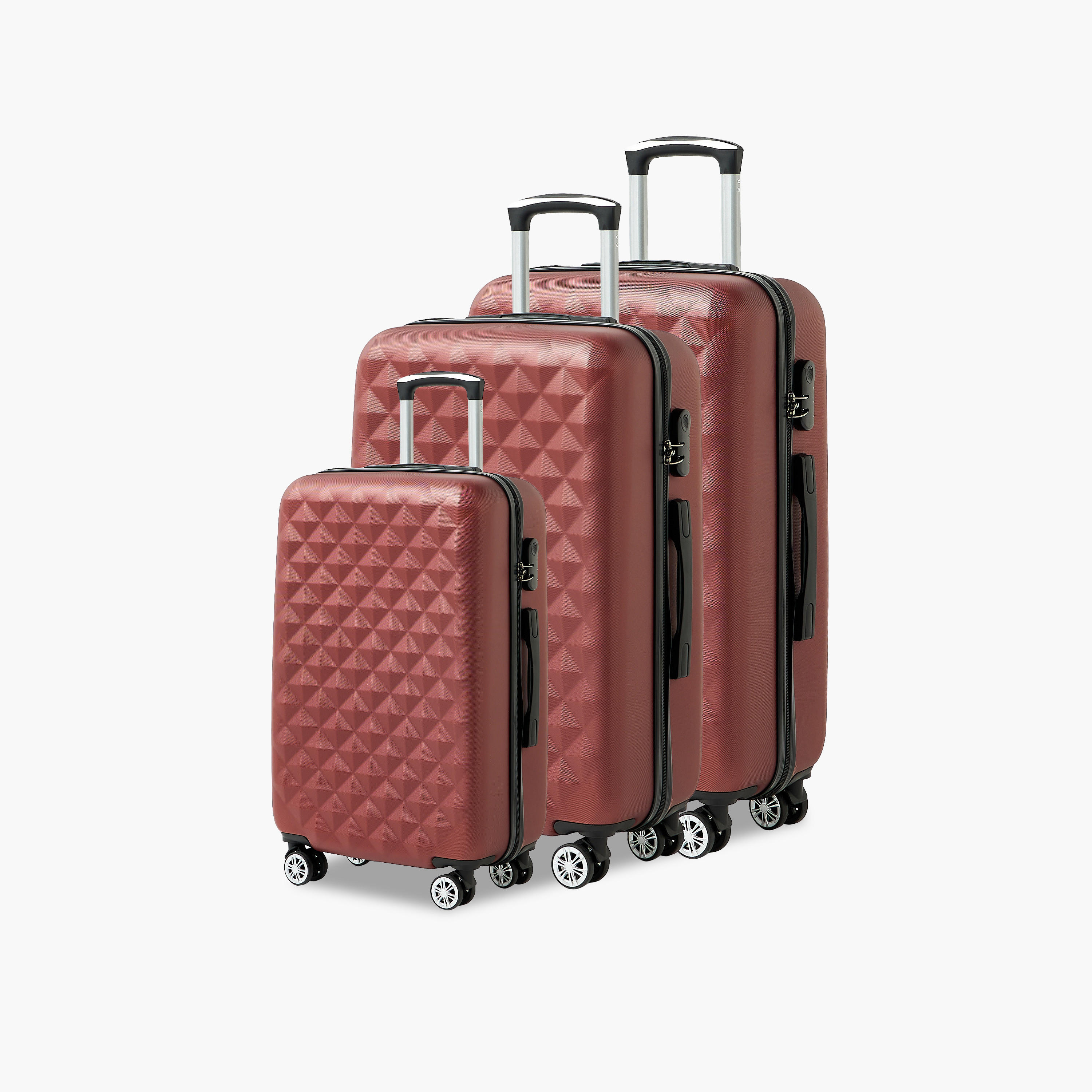 WAVE Textured Hardcase Luggage Trolley with Retractable Handle - 20 inches Cabin Bag-travel-luggagesandbags-luggage-image-10