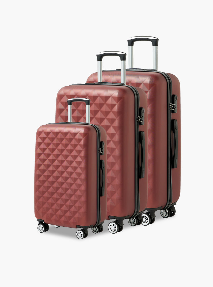 WAVE Textured Hardcase Luggage Trolley with Retractable Handle - 20 inches Cabin Bag-travel-luggagesandbags-luggage-image-10