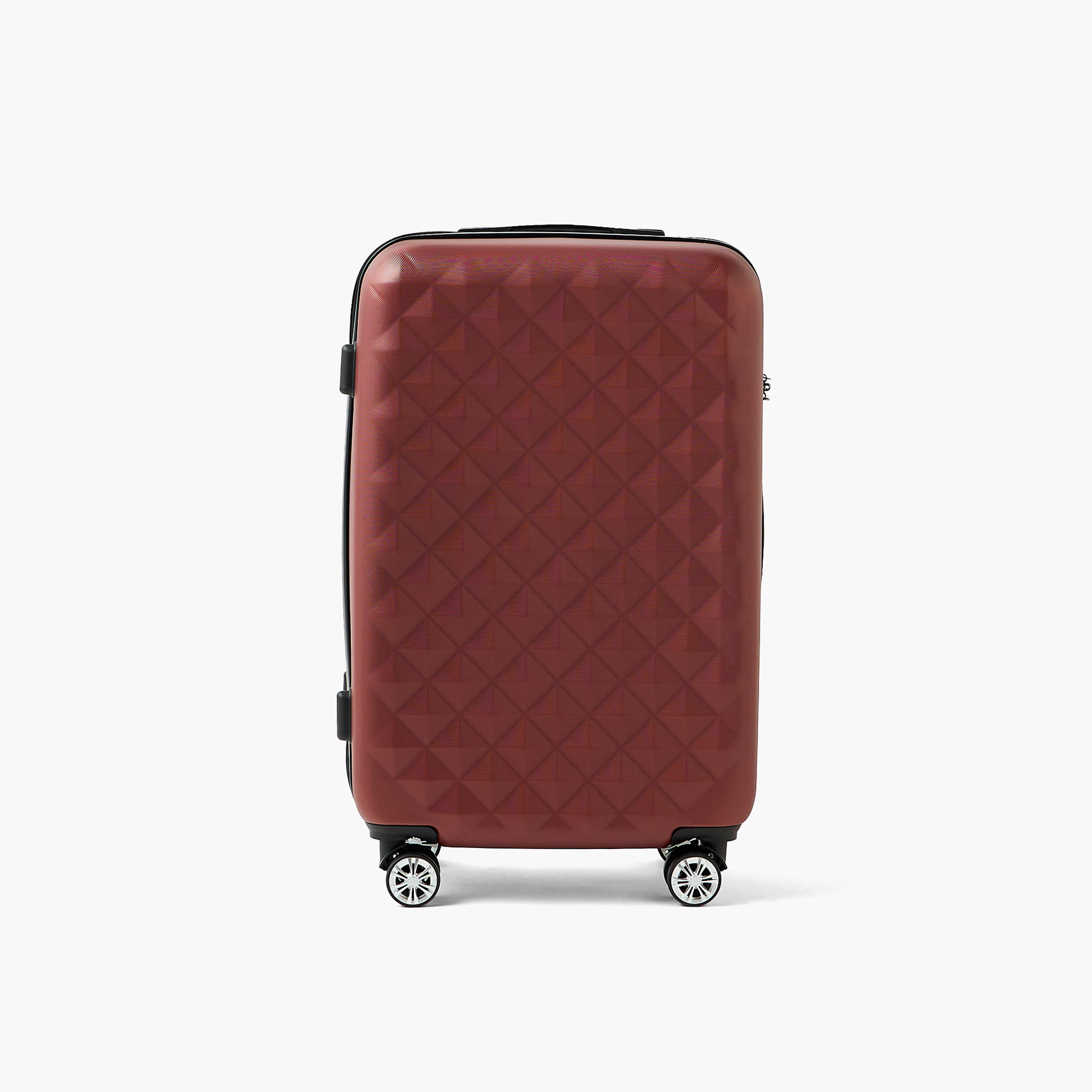 WAVE Textured Hardcase Luggage Trolley with Retractable Handle - 20 inches Cabin Bag-travel-luggagesandbags-luggage-image-2
